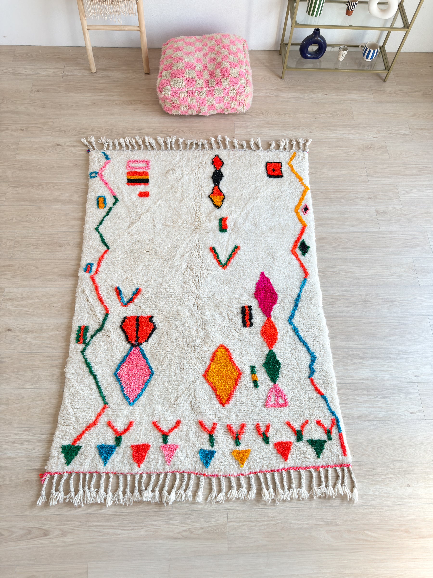 Colorful Berber rug 142 x 225 cm - No. 2470