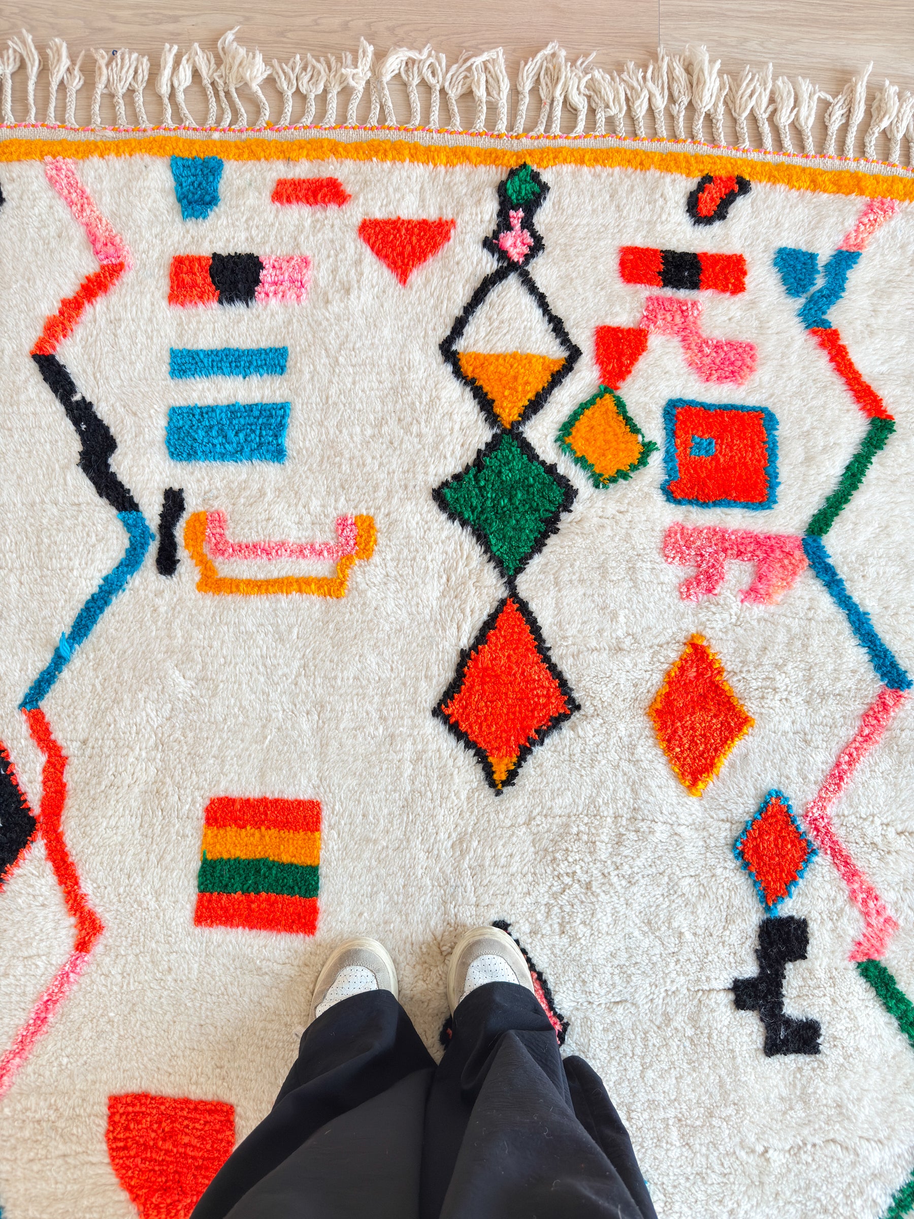 Colorful Berber rug 143 x 263 cm - No. 2476