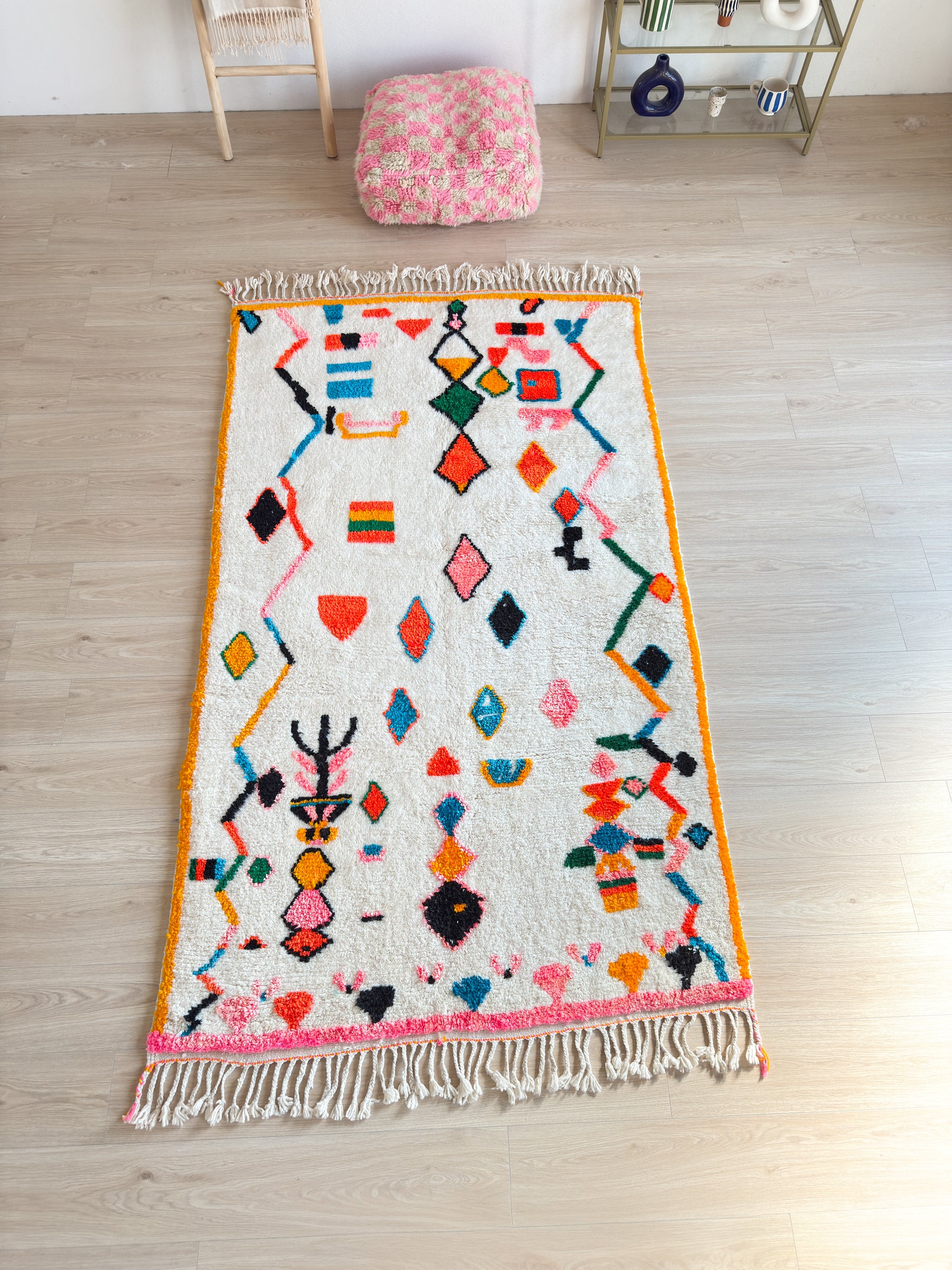 Colorful Berber rug 143 x 263 cm - No. 2476