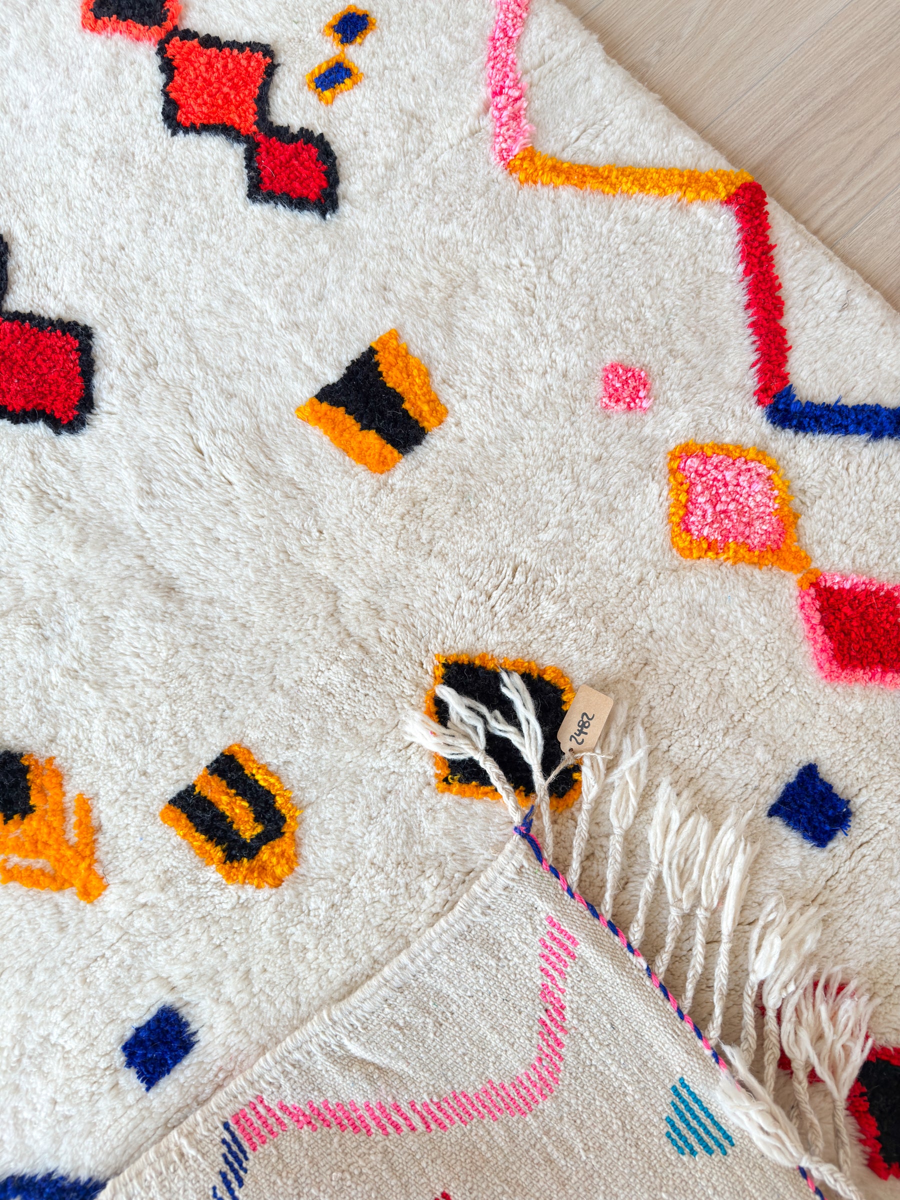 Colorful Berber rug 126 x 203 cm - No. 2482