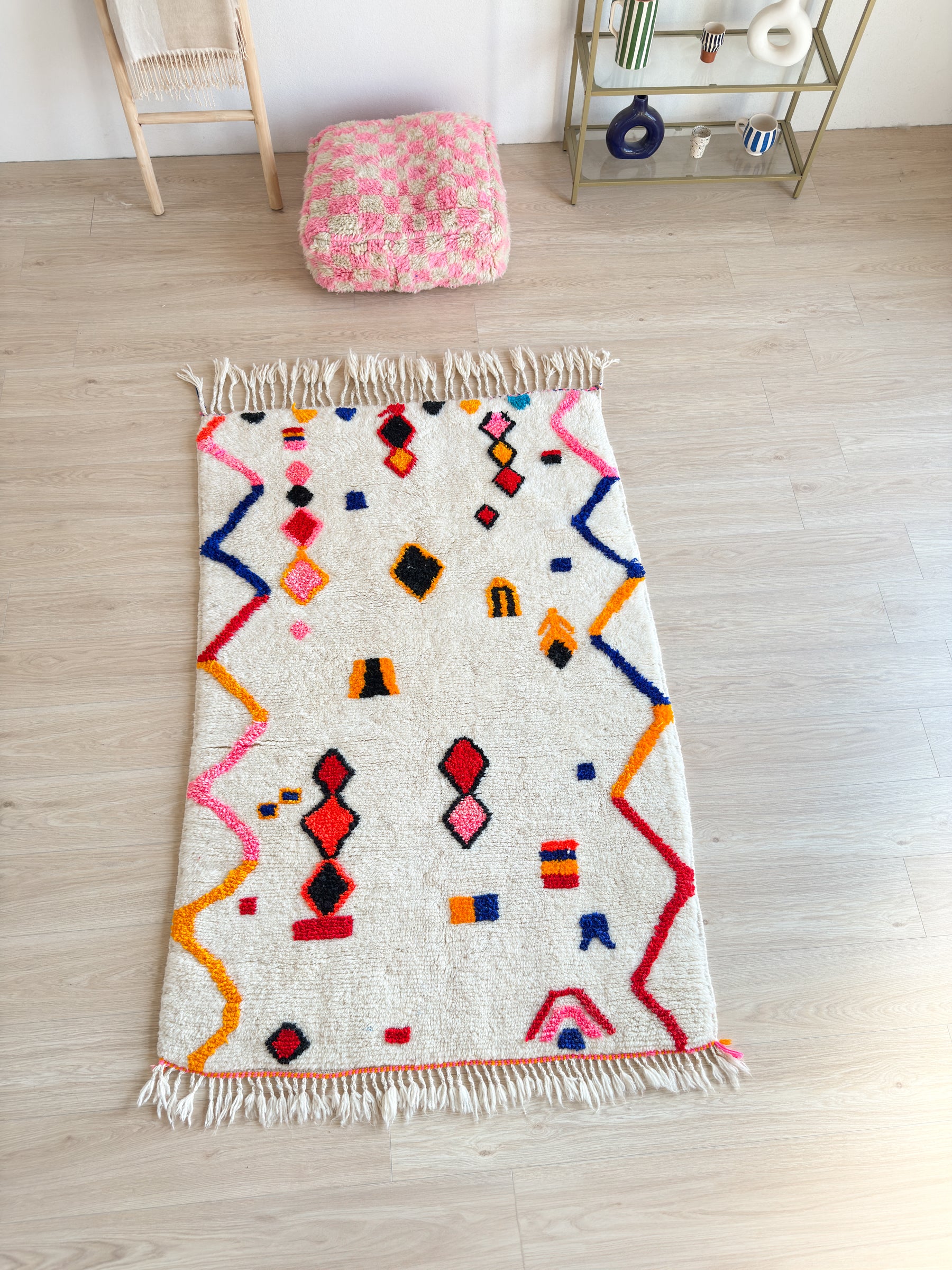 Colorful Berber rug 126 x 203 cm - No. 2482