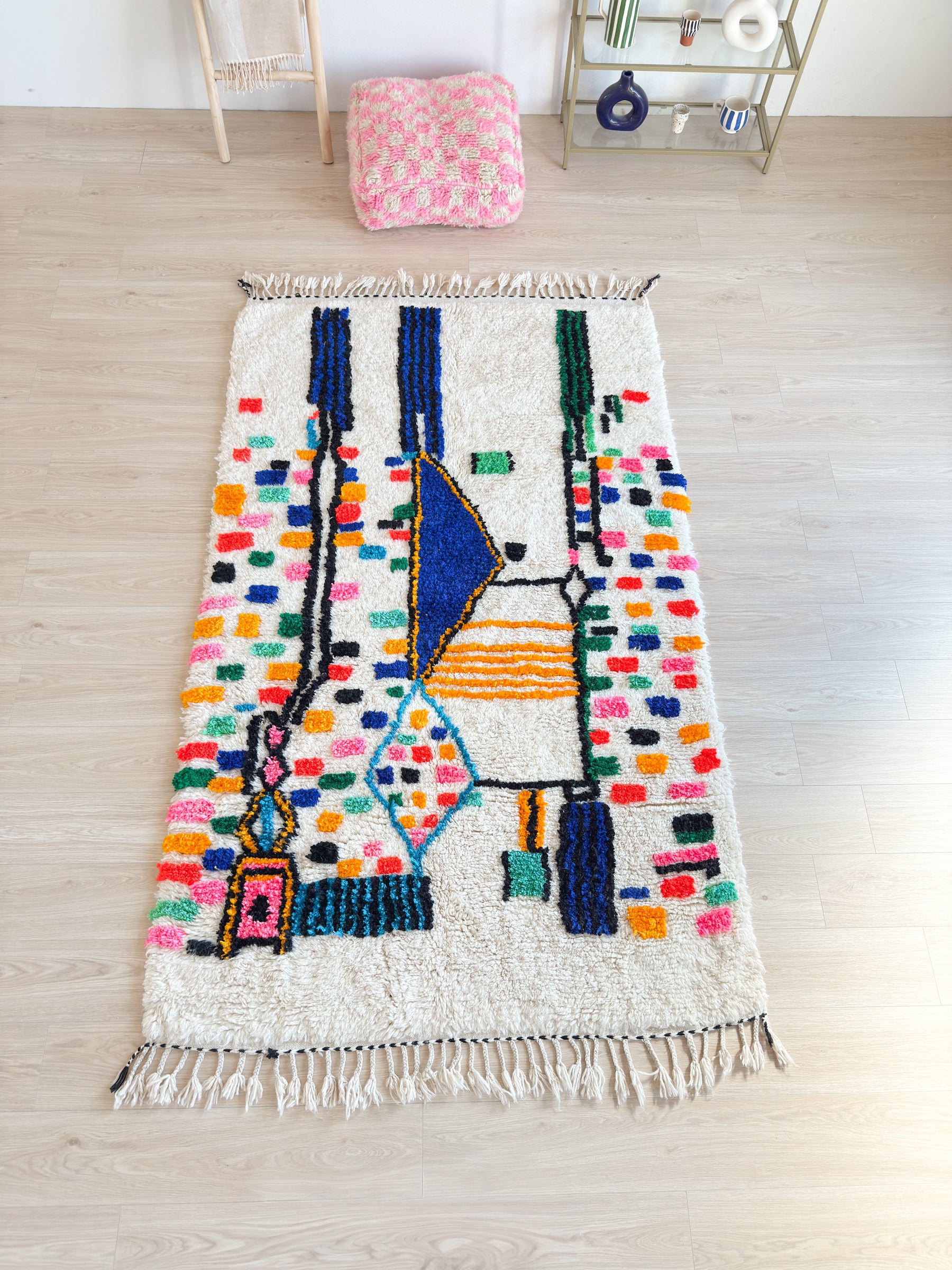 Tapis berbère coloré 153 x 267 cm - n°2489