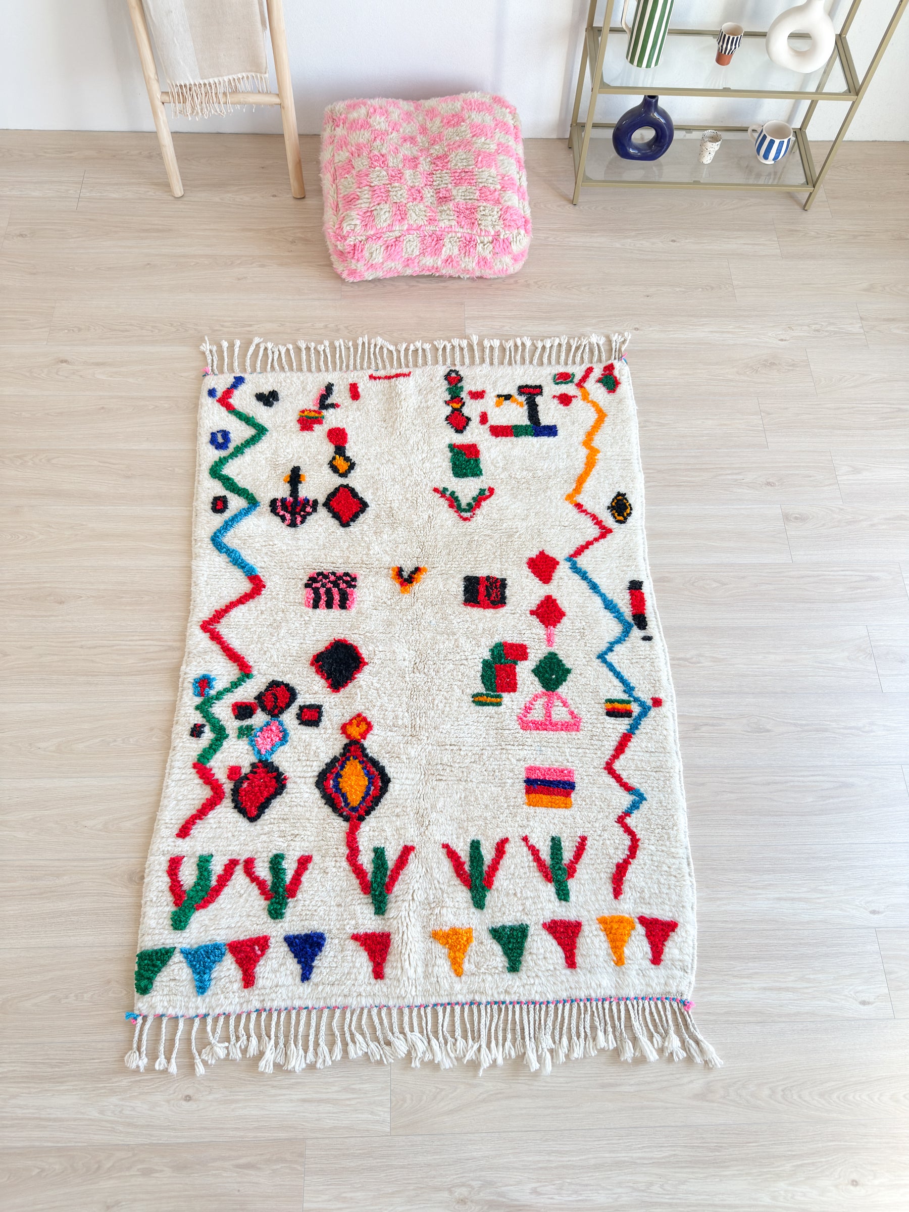 Tapis berbère coloré 132 x 198 cm - n°2525