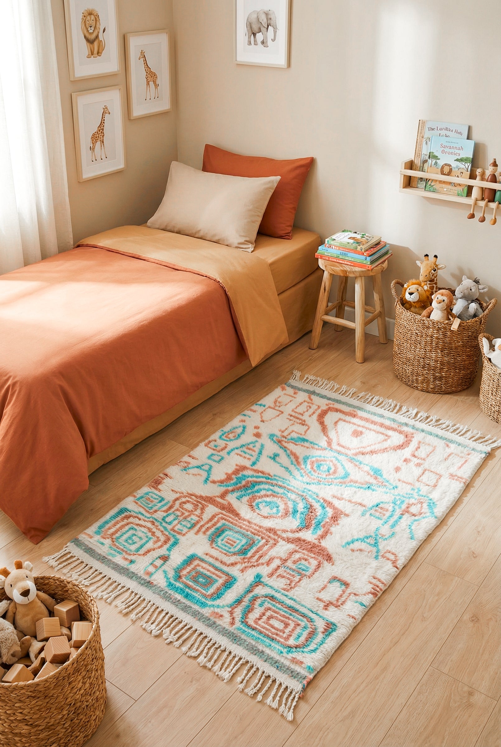 Tapis berbère coloré 99 x 165 cm - n°2294