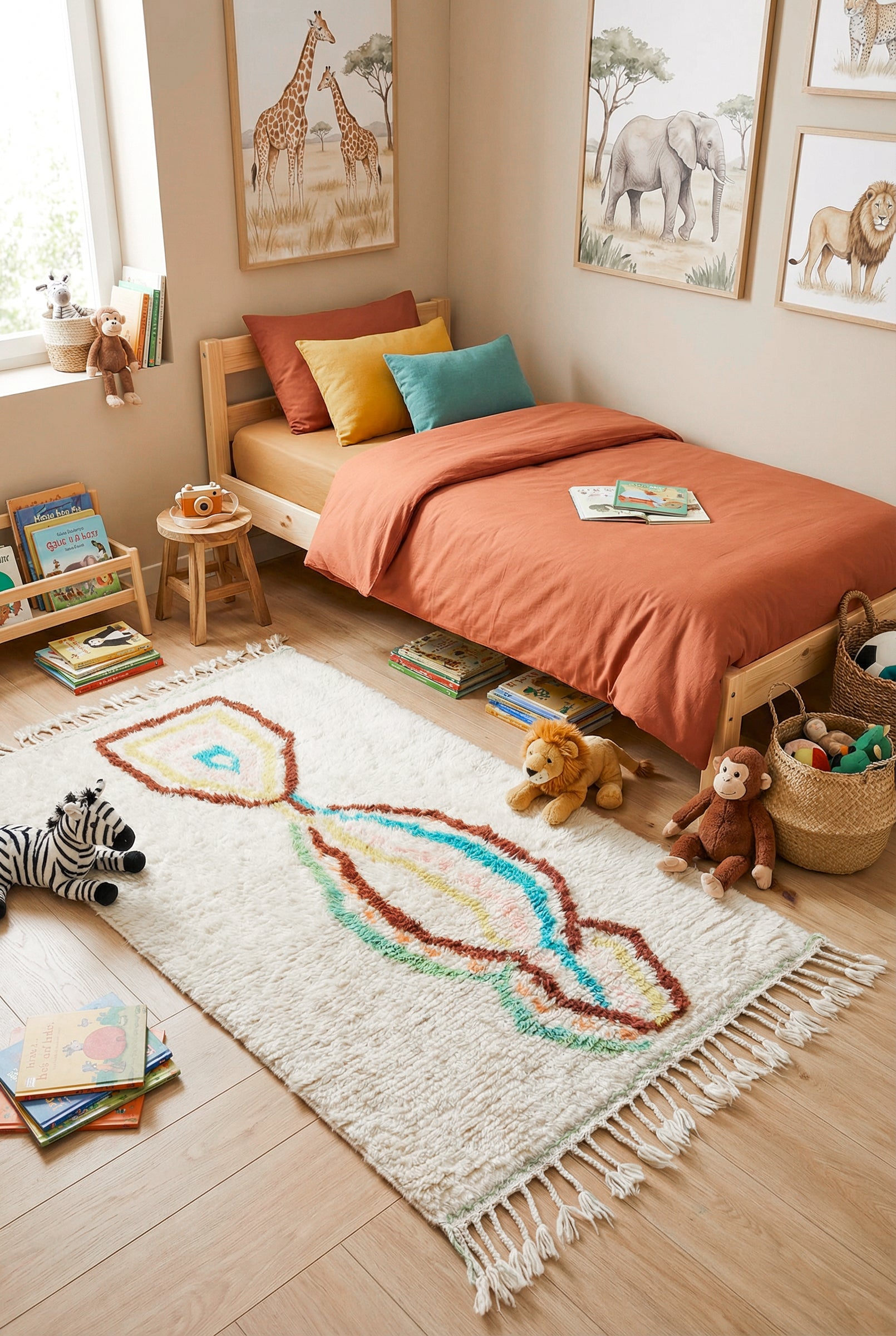 Tapis berbère coloré 95 x 180 cm - n°2295