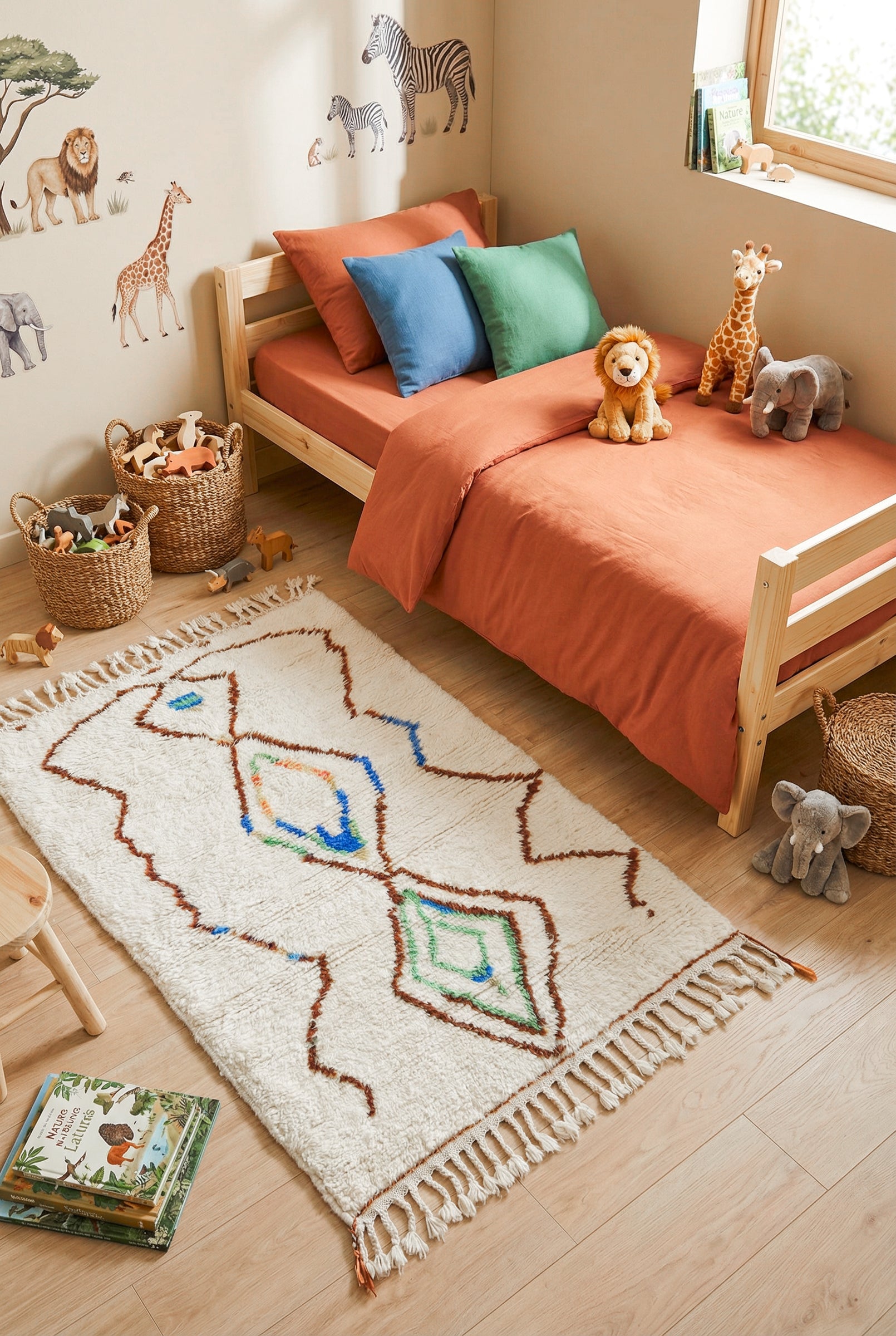 Tapis berbère coloré 105 x 168 cm - n°2333