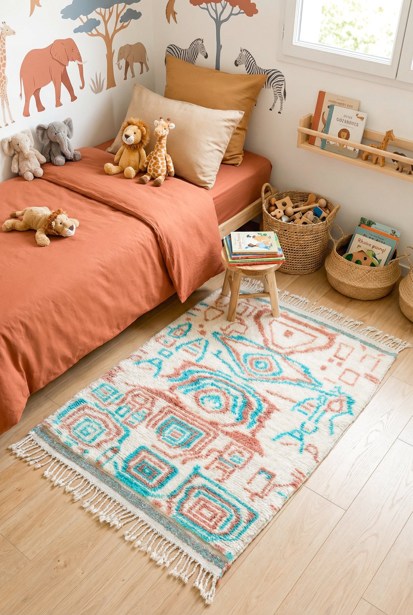 Tapis berbère coloré 114 x 172 cm - n°2331