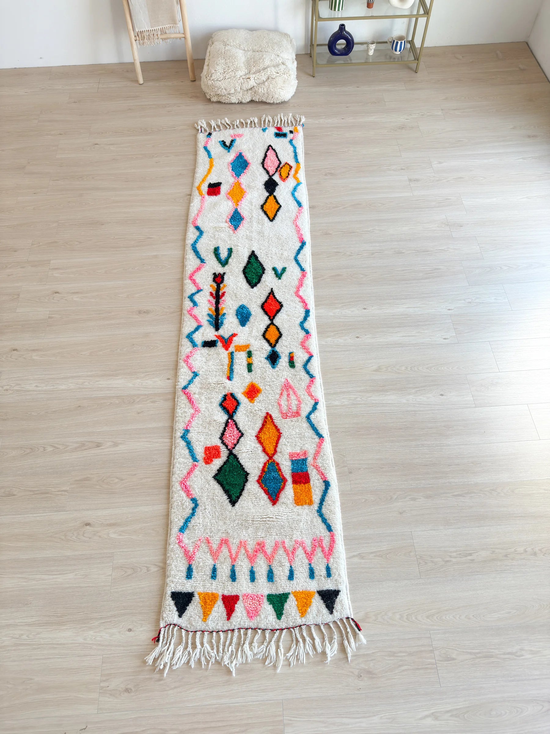 Tapete de corredor berbere colorido 77 x 342 cm - n°2433