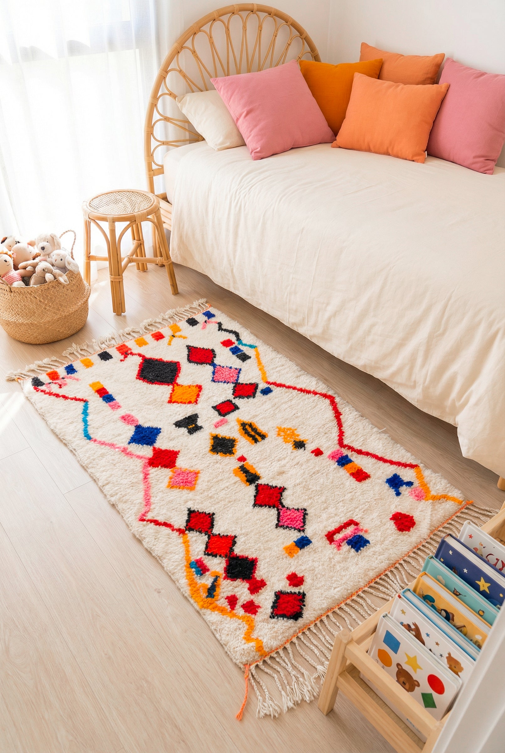 Tapis berbère coloré 110 x 199 cm - n°2462