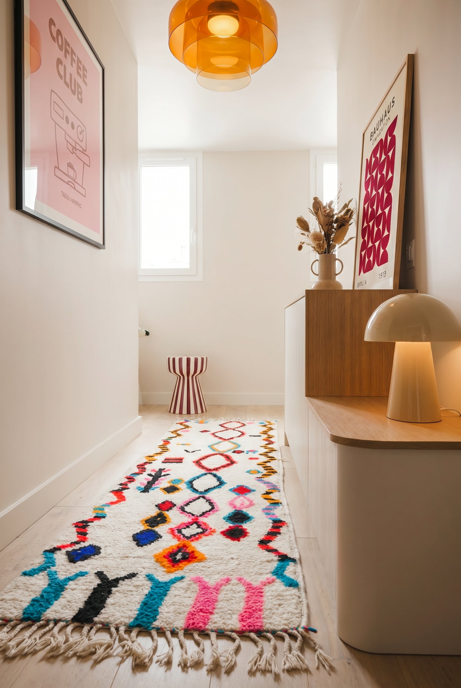 Colorful Berber Runner Rug 80 x 302 cm - No. 2306