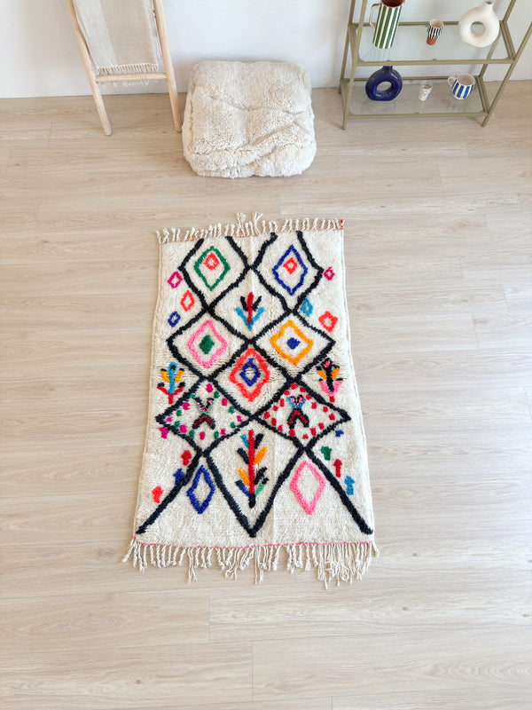Alfombra bereber colorida 98 x 168 cm - n°2604