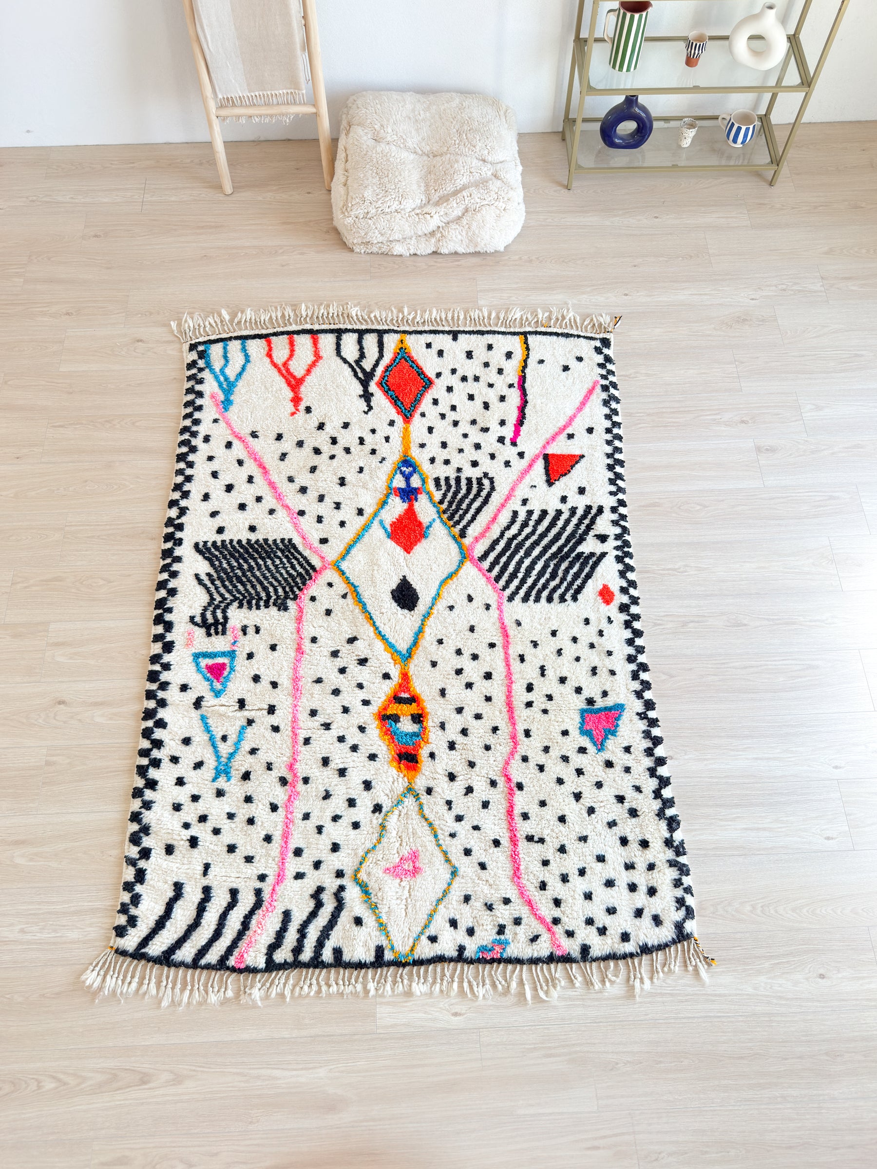 Bunter Berberteppich 150 x 223 cm - Nr. 2589