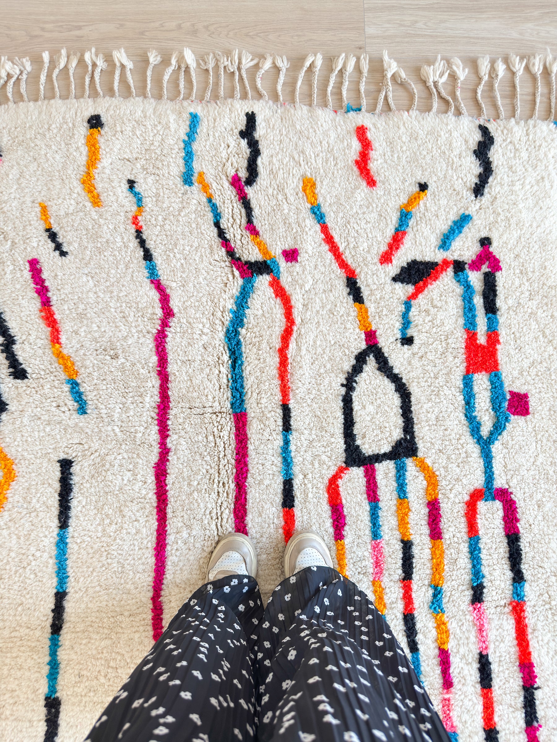 Tapis berbère coloré 150 x 229 cm - n°2617