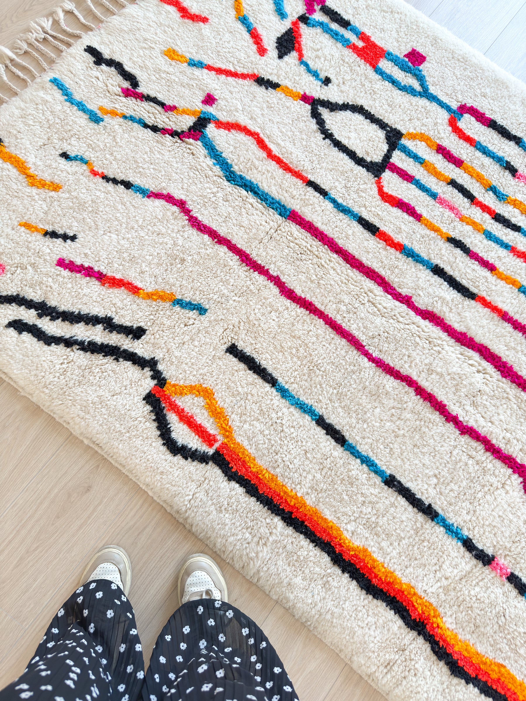 Tapis berbère coloré 150 x 229 cm - n°2617