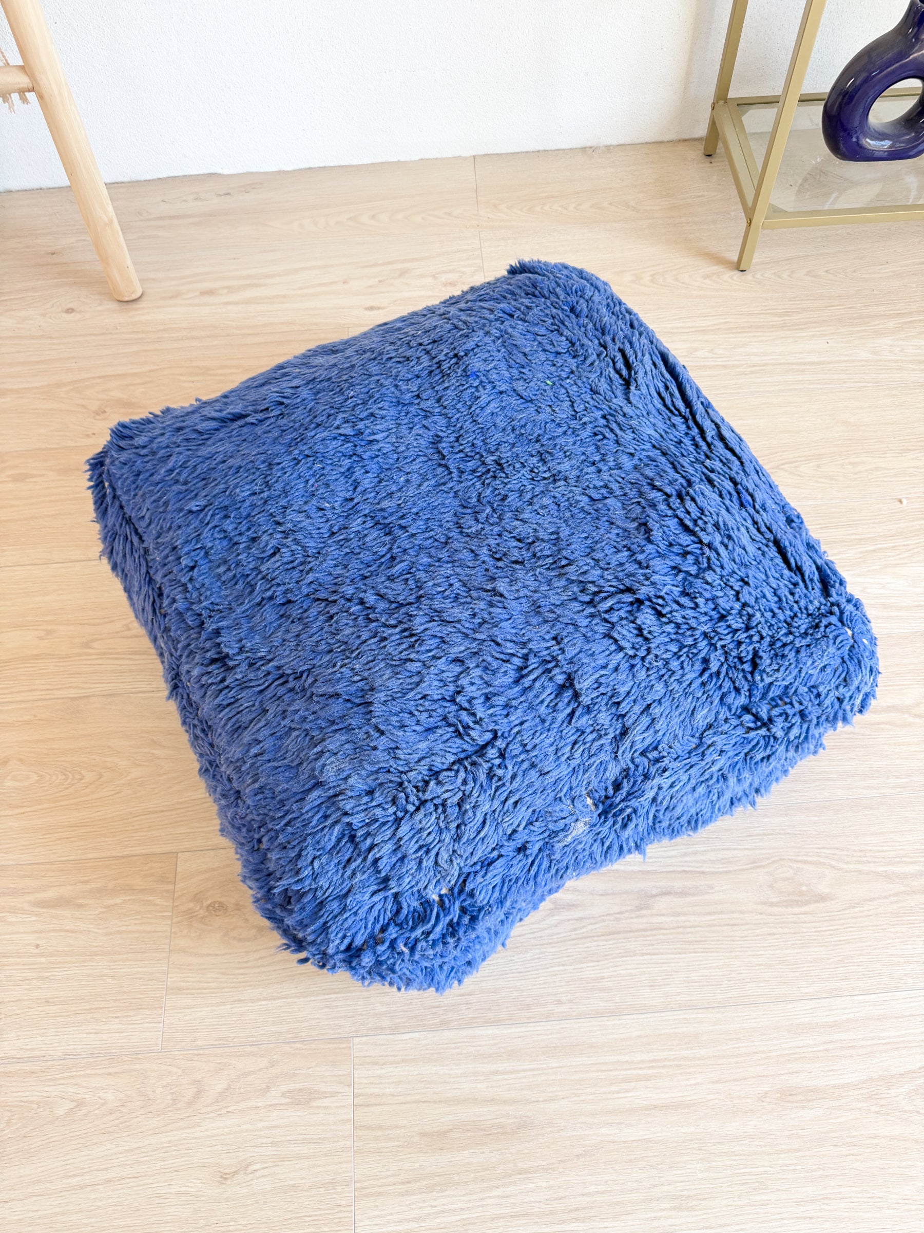 Marokkanischer Pouf, bunter Berber-Pouf - 60 x 60 cm - Nr. 68