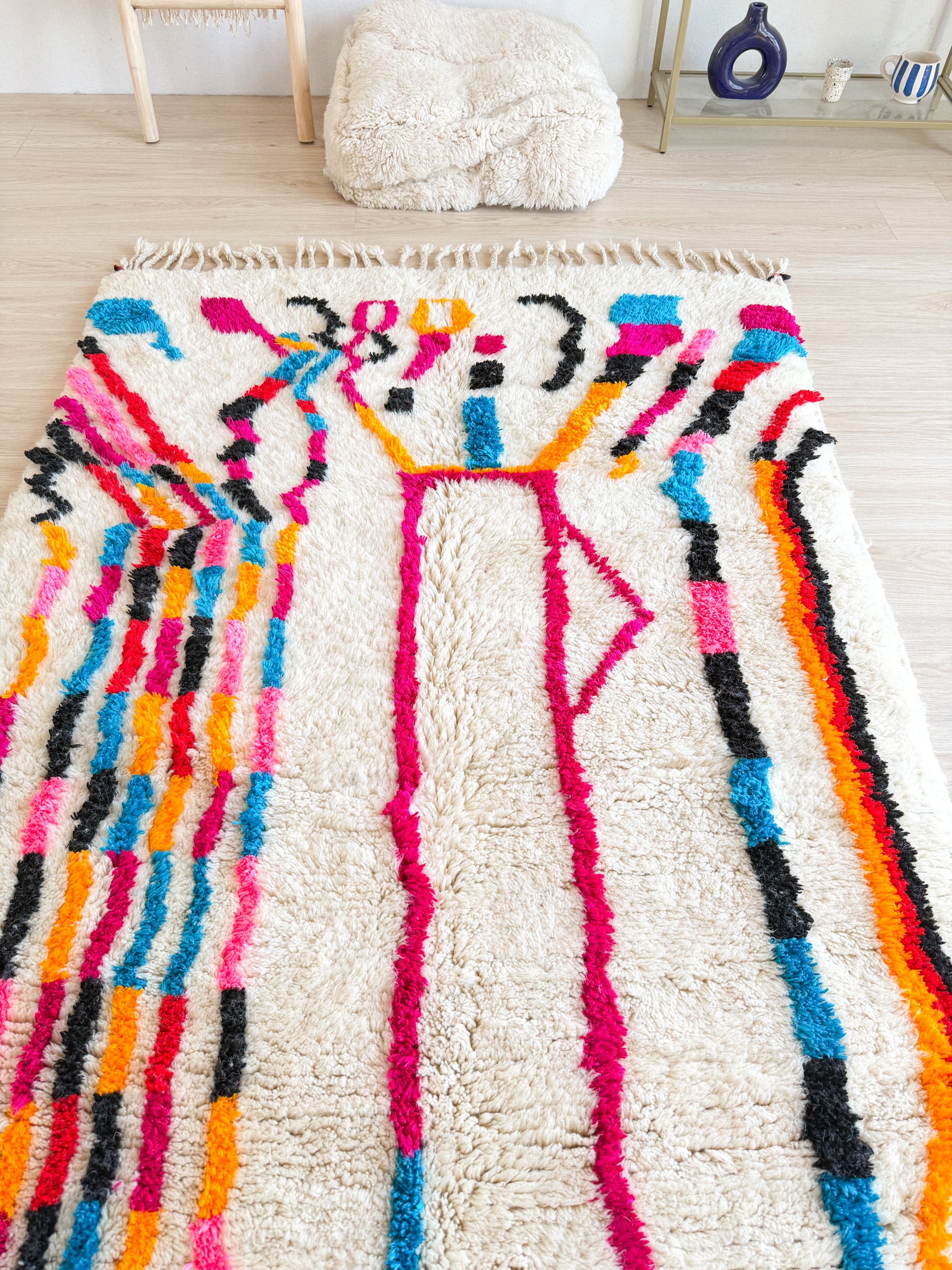 Tapis berbère coloré 141 x 266 cm - n°2653