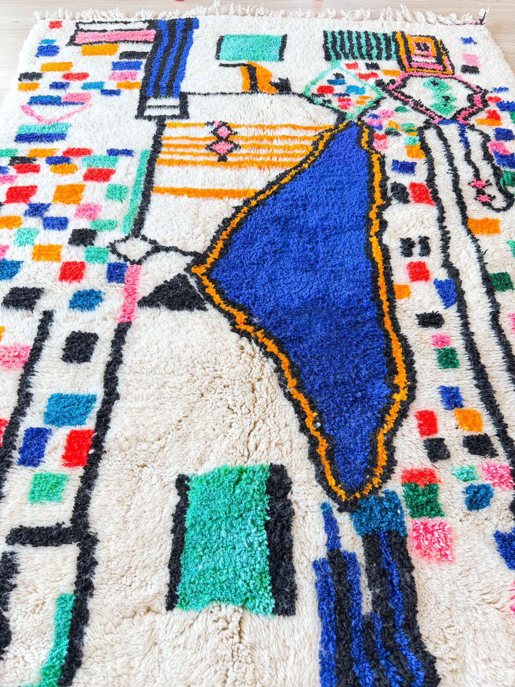 Tapis berbère coloré 159 x 230 cm - n°2649