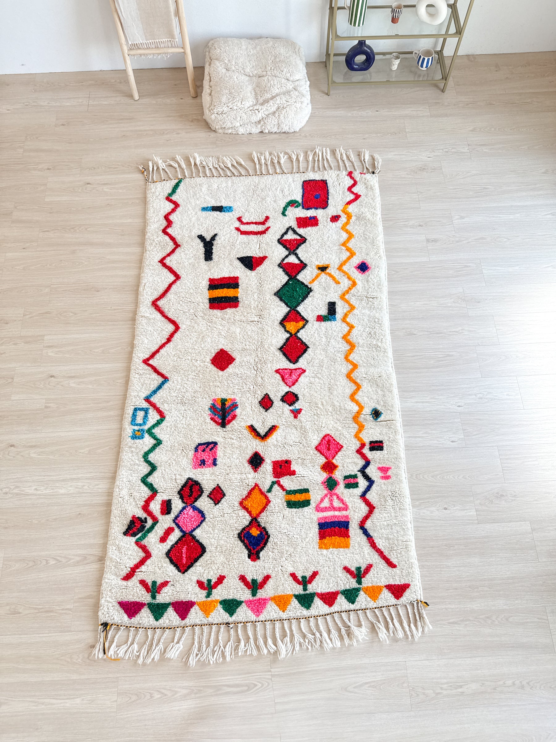 Tapis berbère coloré 148 x 292 cm - n°2631