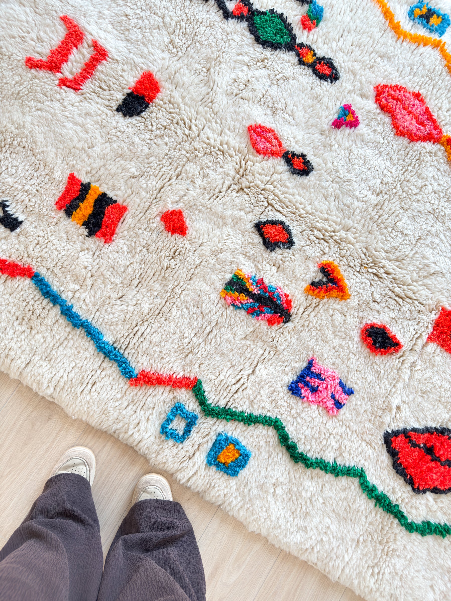 Tapis berbère coloré 160 x 278 cm - n°2643