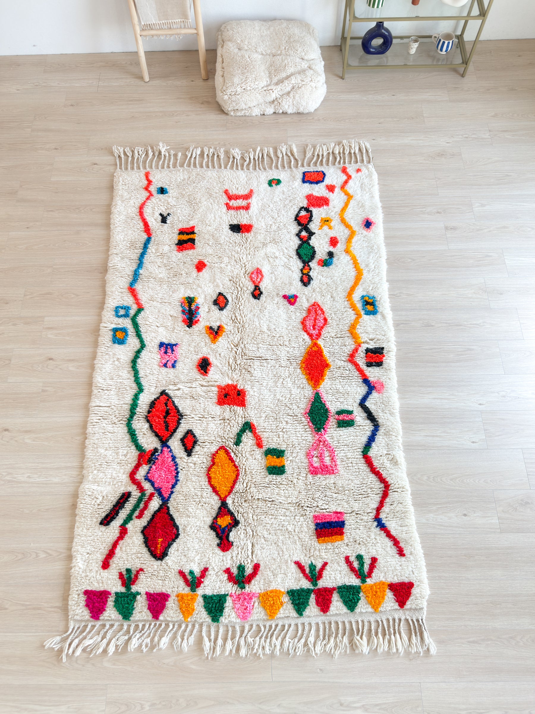 Tapis berbère coloré 160 x 278 cm - n°2643
