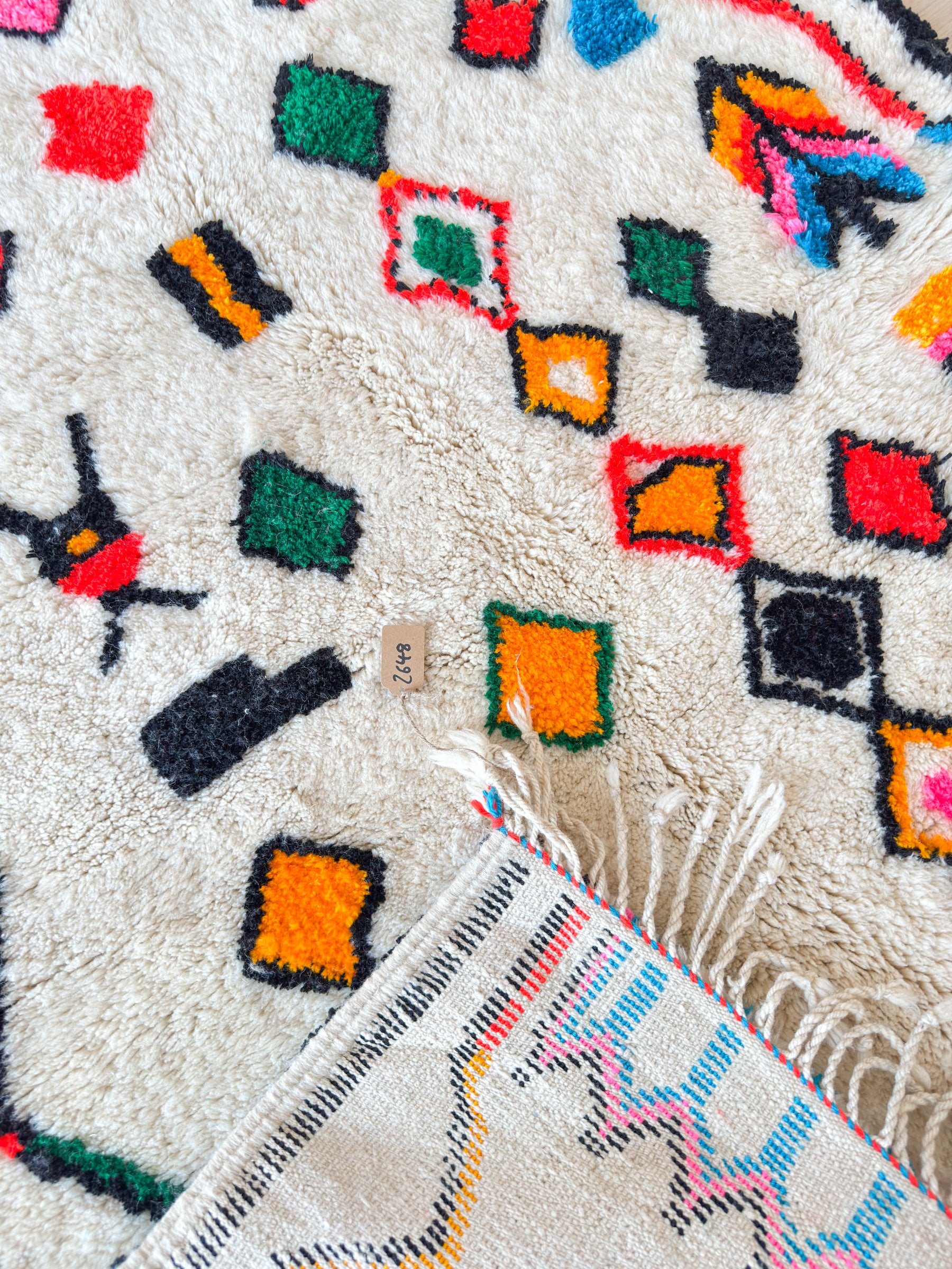 Tapis berbère coloré 151 x 221 cm - n°2648