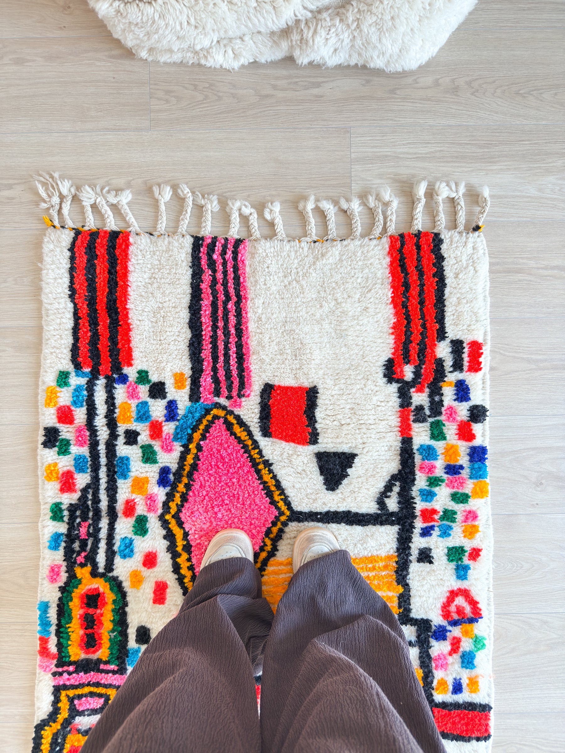 Tapis berbère coloré 88 x 131 cm - n°2642