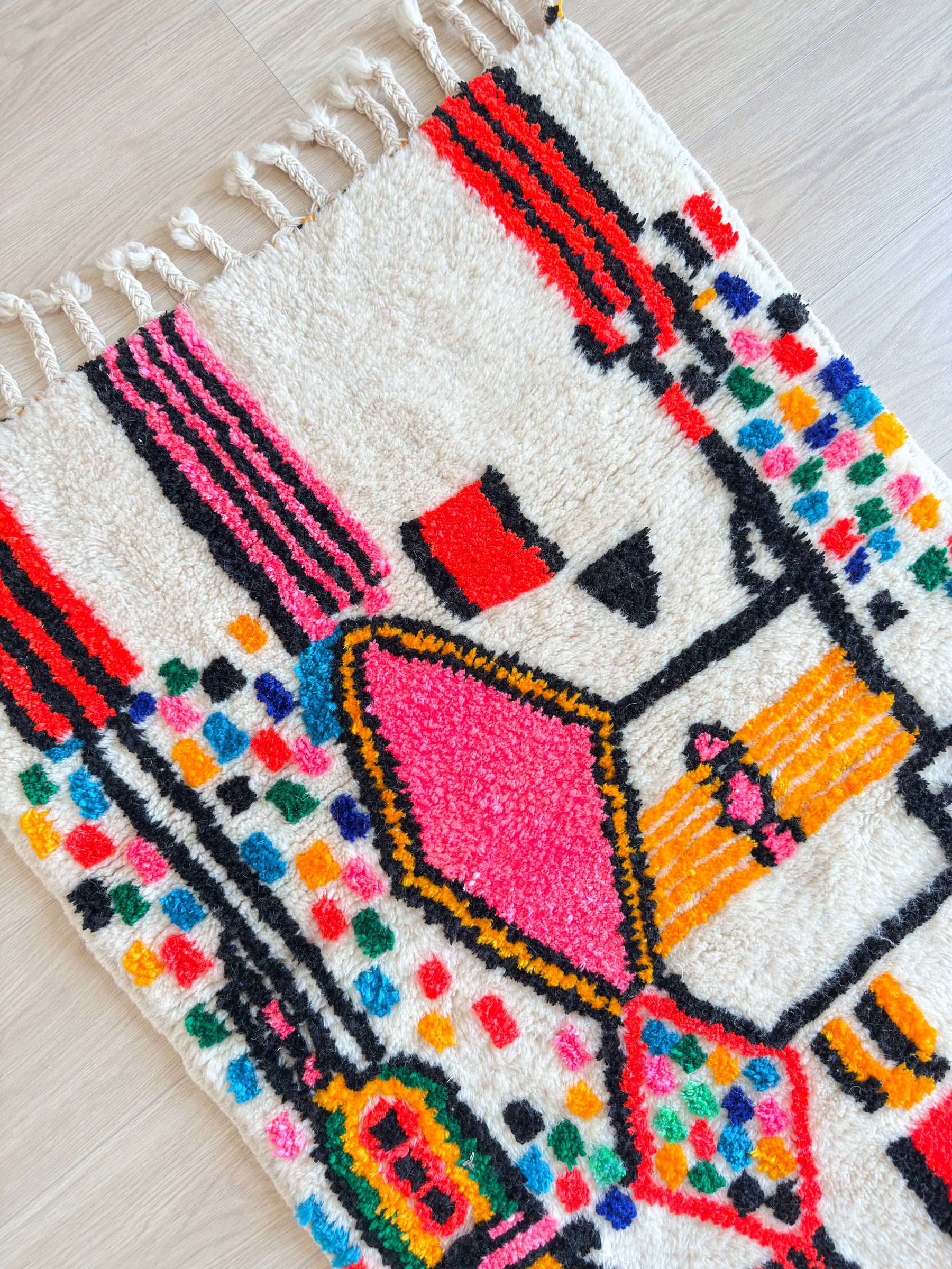 Tapis berbère coloré 88 x 131 cm - n°2642