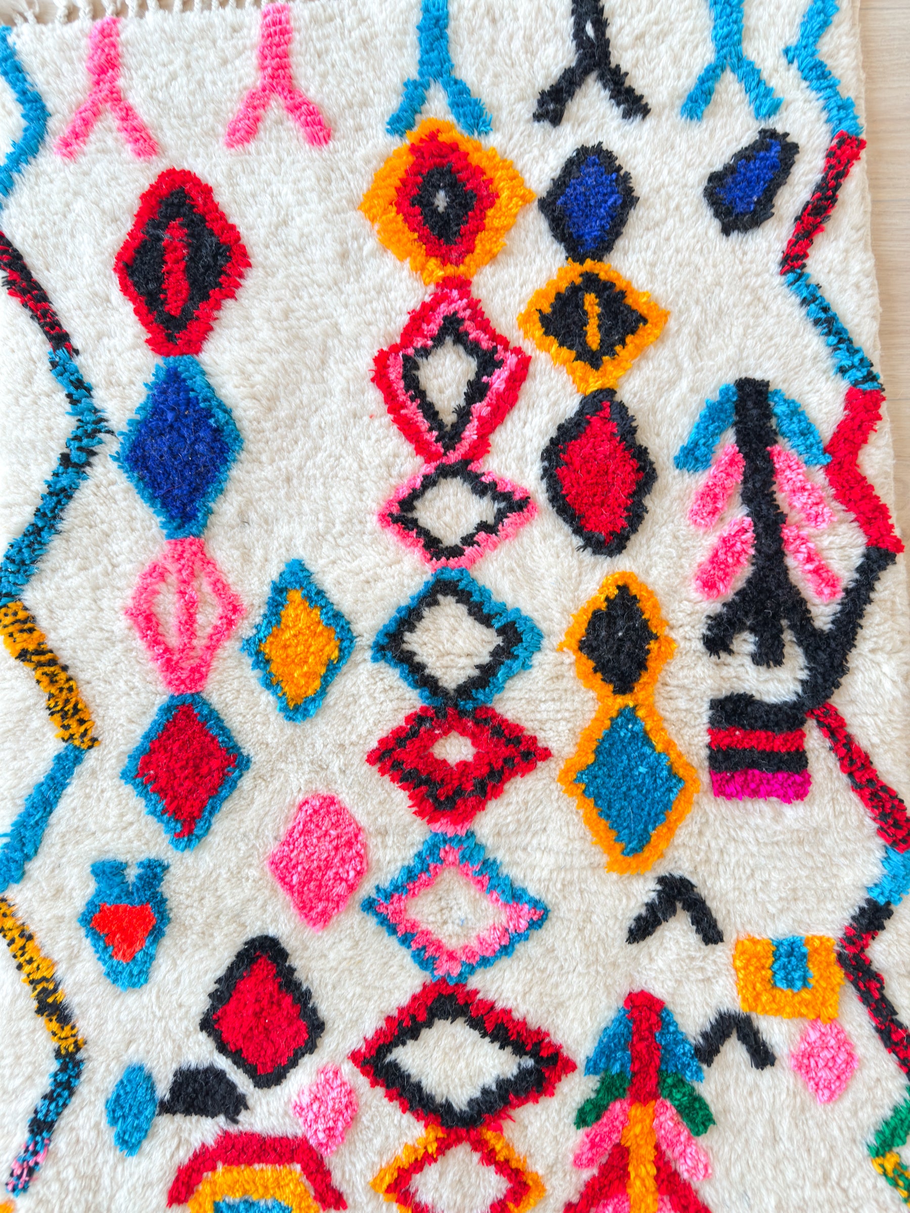 Tapis berbère coloré 85 x 128 cm - n°2654