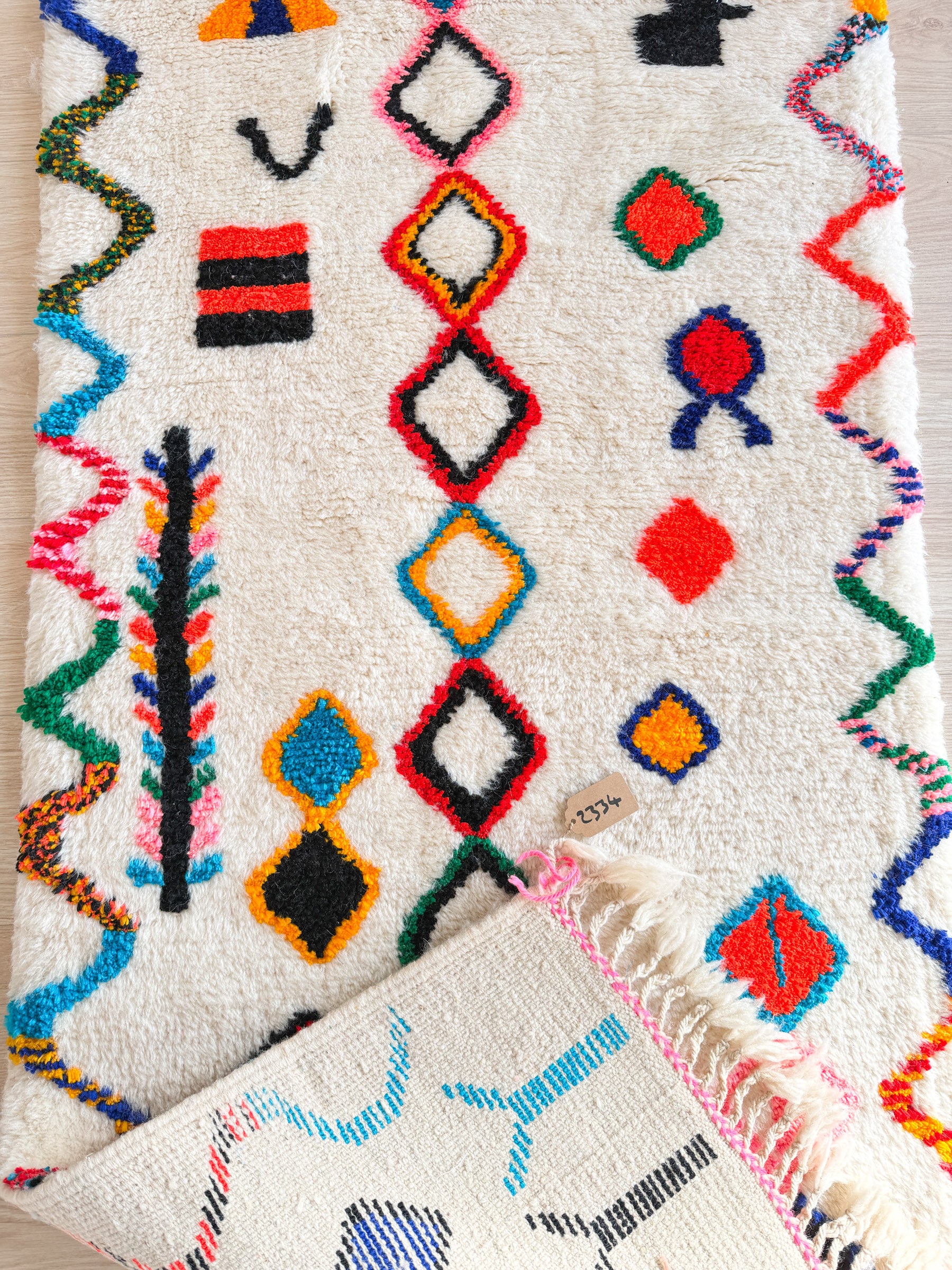 Farbenfroher Berber-Läuferteppich 87 x 310 cm - Nr. 2334