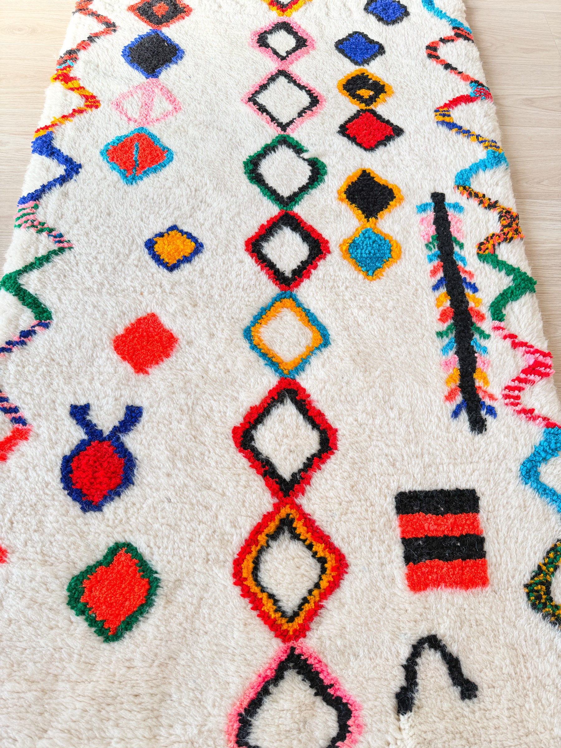 Farbenfroher Berber-Läuferteppich 87 x 310 cm - Nr. 2334