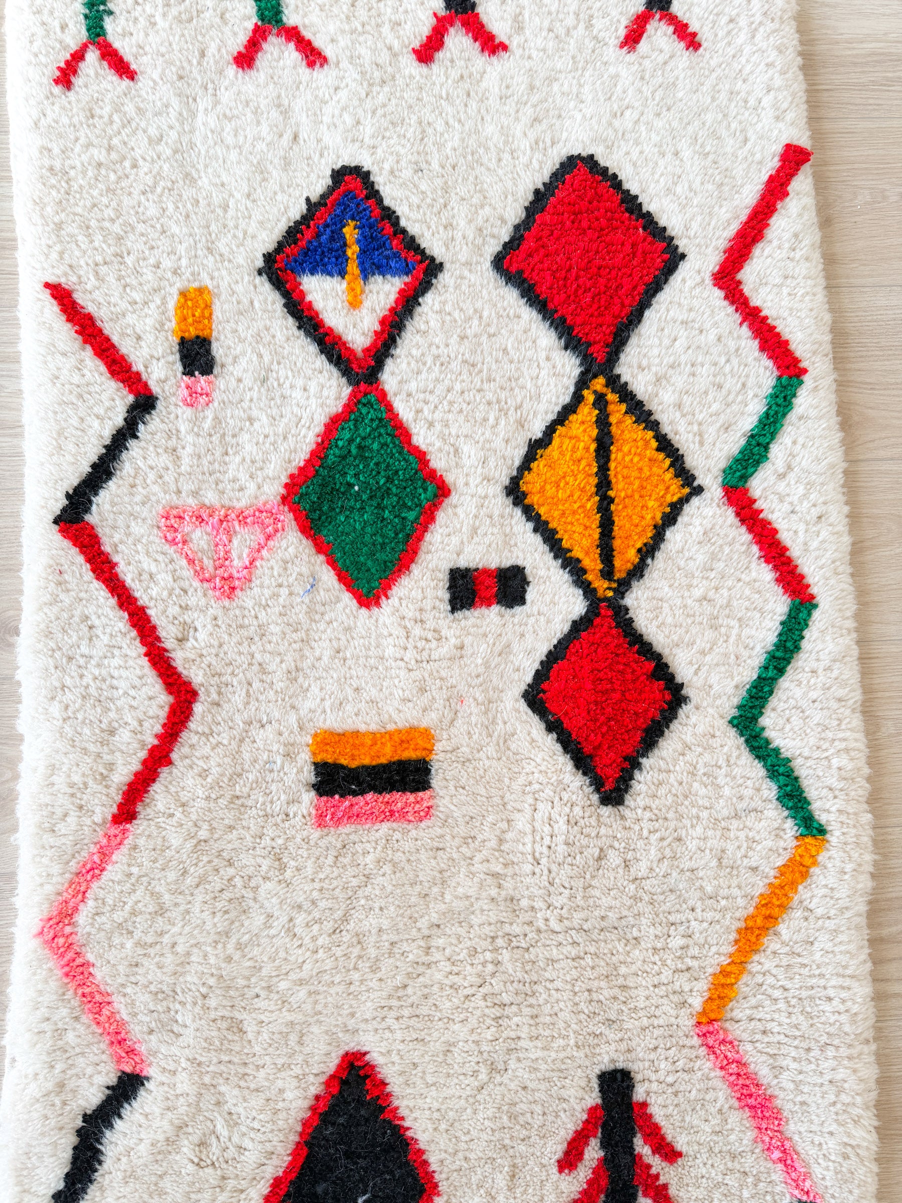 Tapis de couloir berbère coloré 84 x 251 cm - n°2374