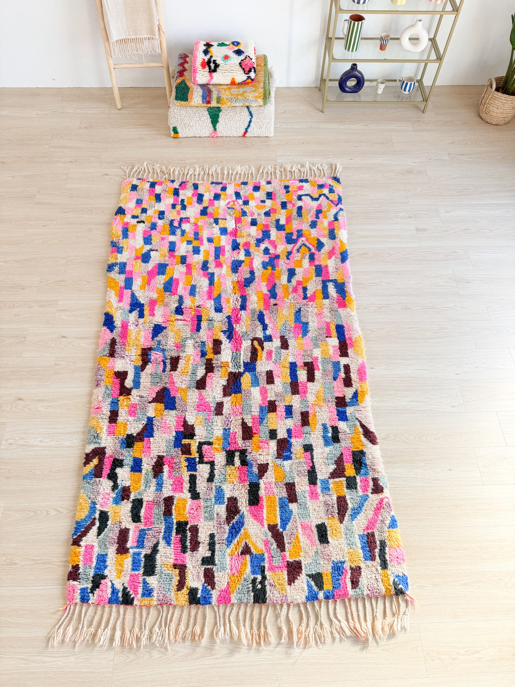 Tapis berbère coloré 149 x 286 cm - n°2354