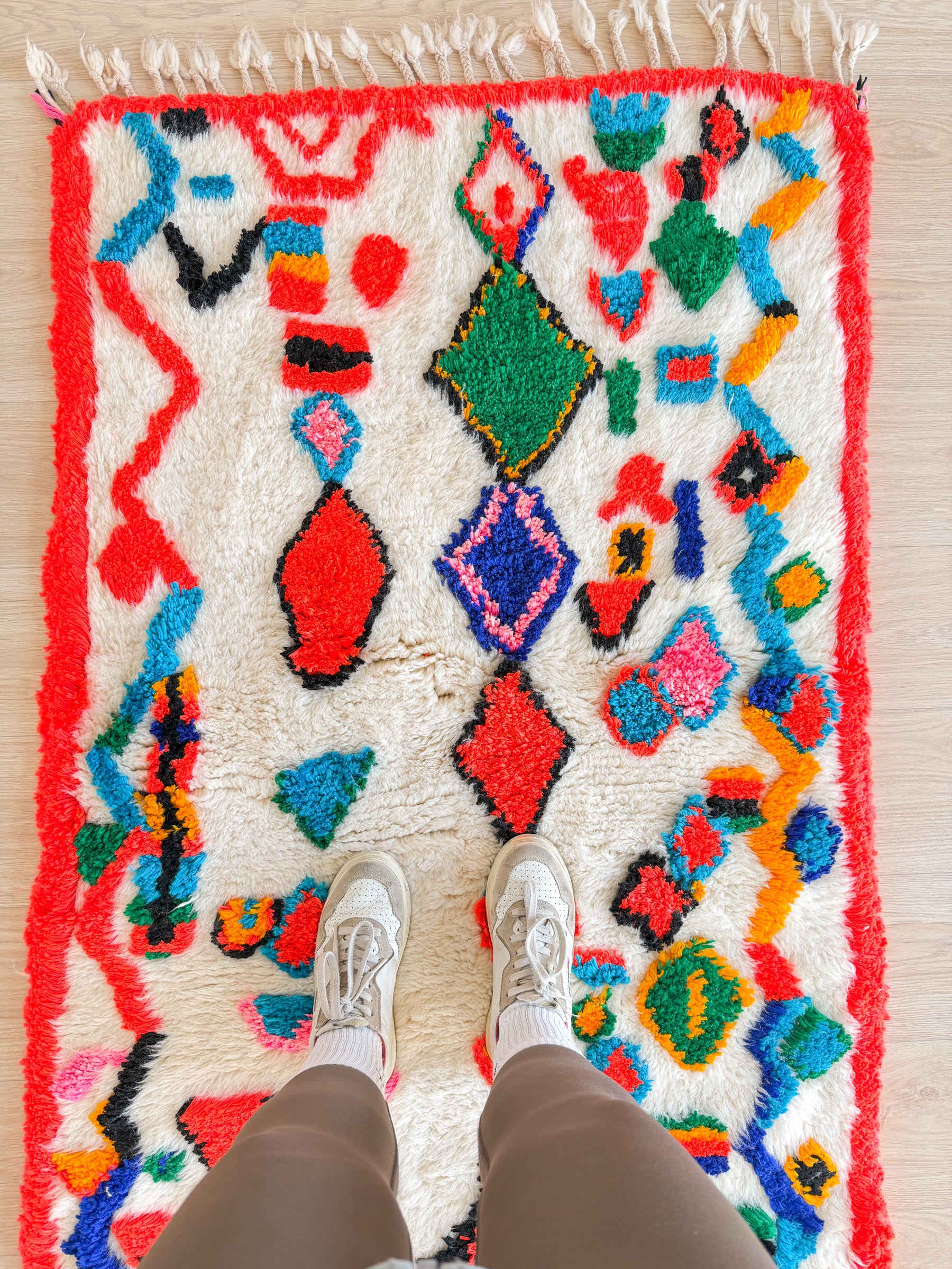 Colorful Berber rug 95 x 180 cm - No. 2427