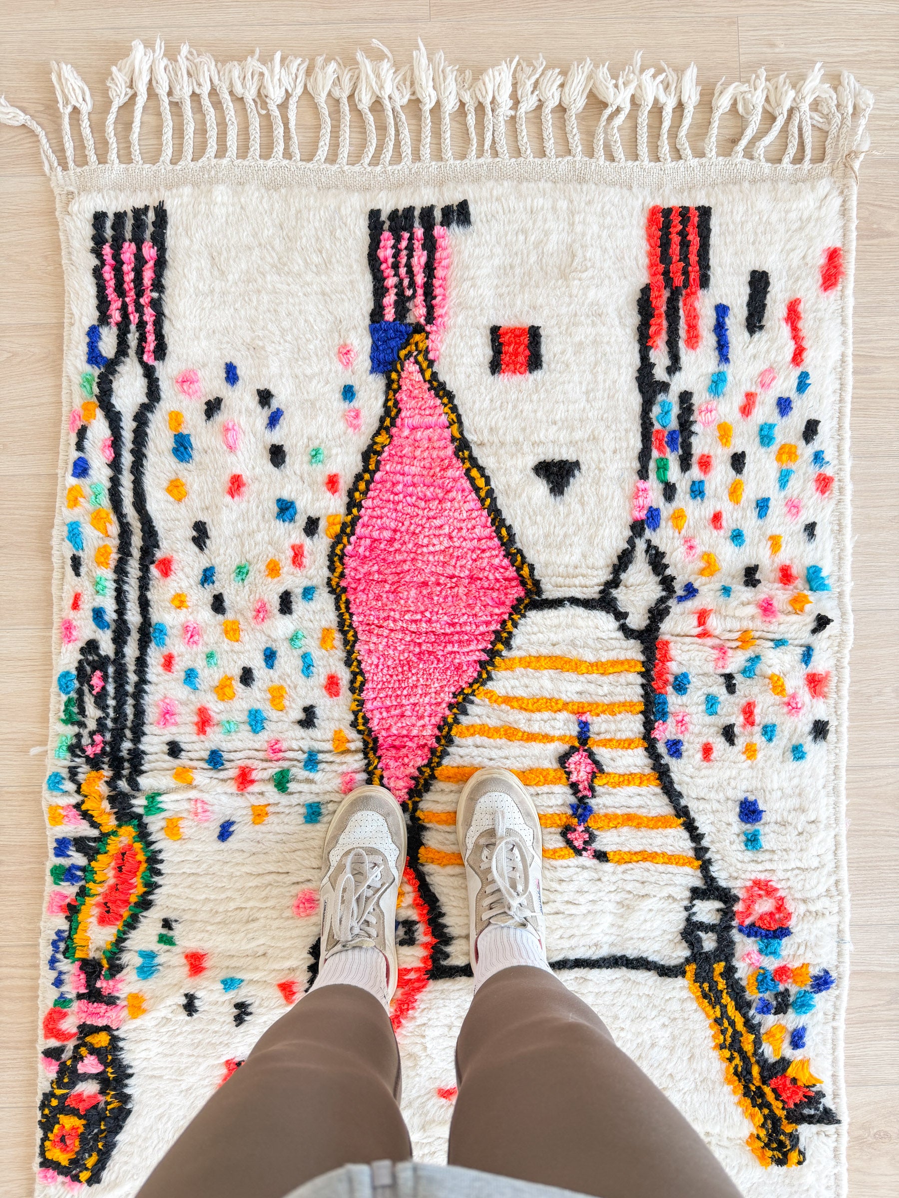 Colorful Berber rug 99 x 180 cm - No. 2437