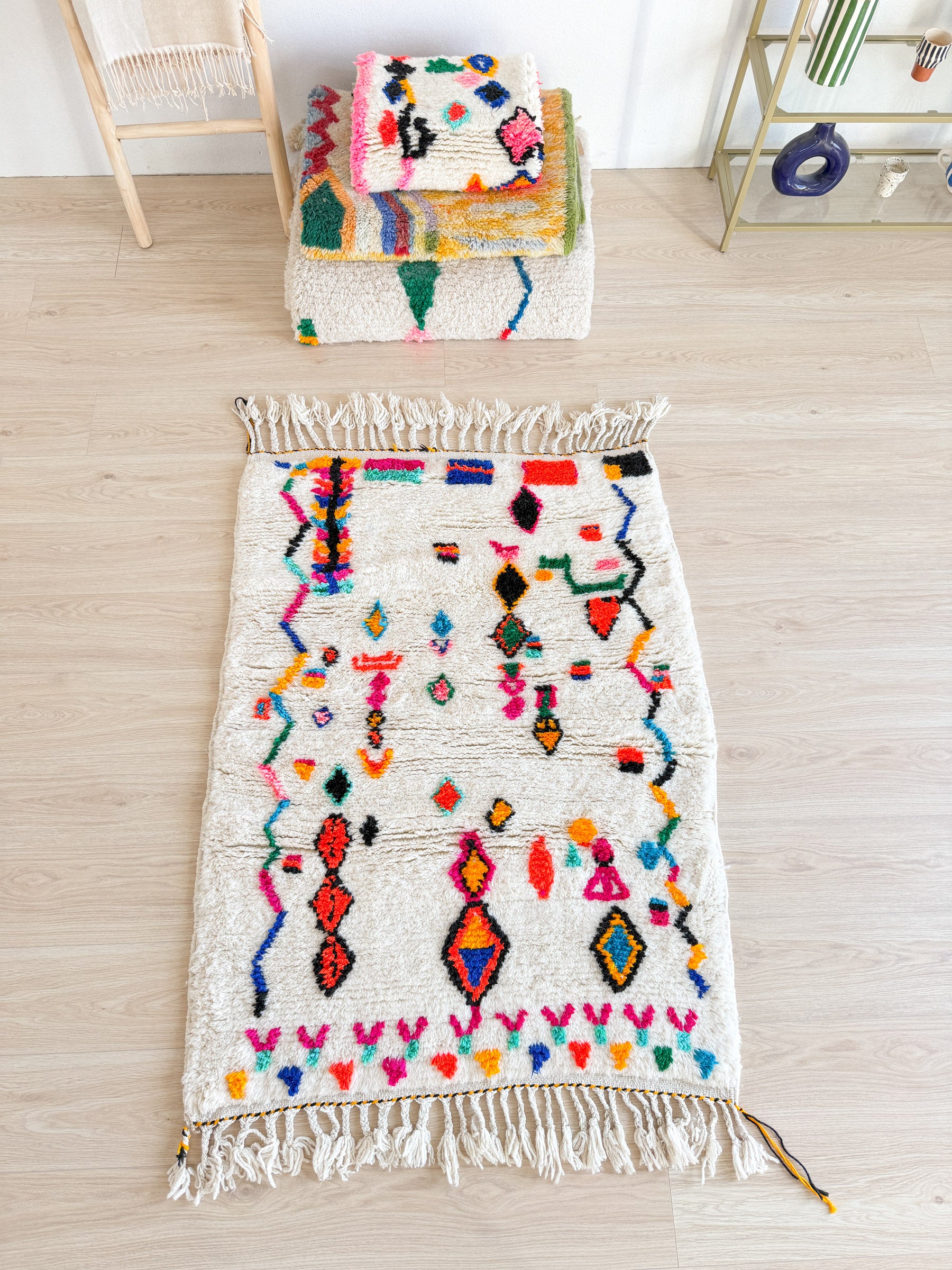 Colorful Berber rug 109 x 169 cm - No. 2408