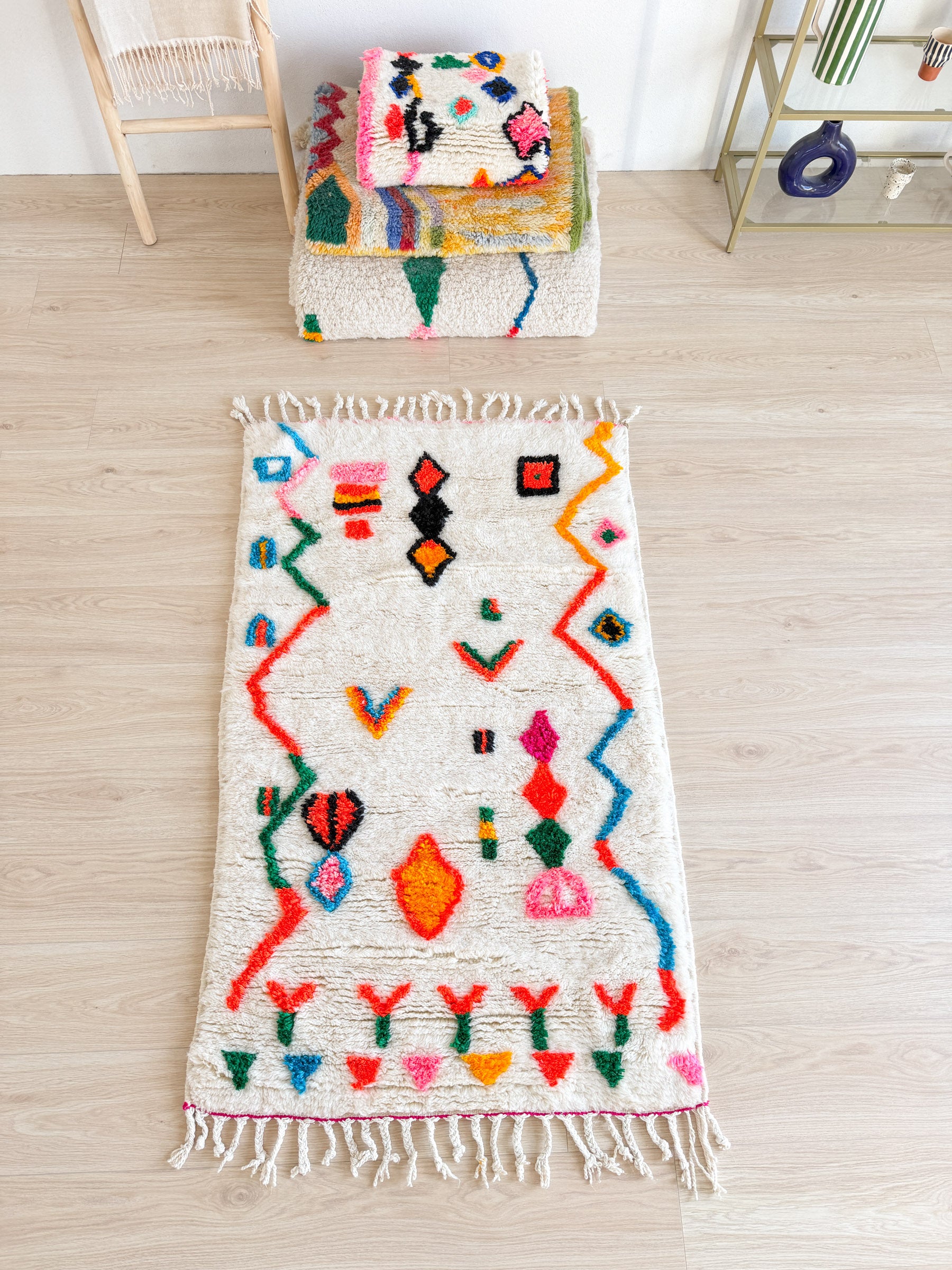 Colorful Berber rug 96 x 169 cm - No. 2439