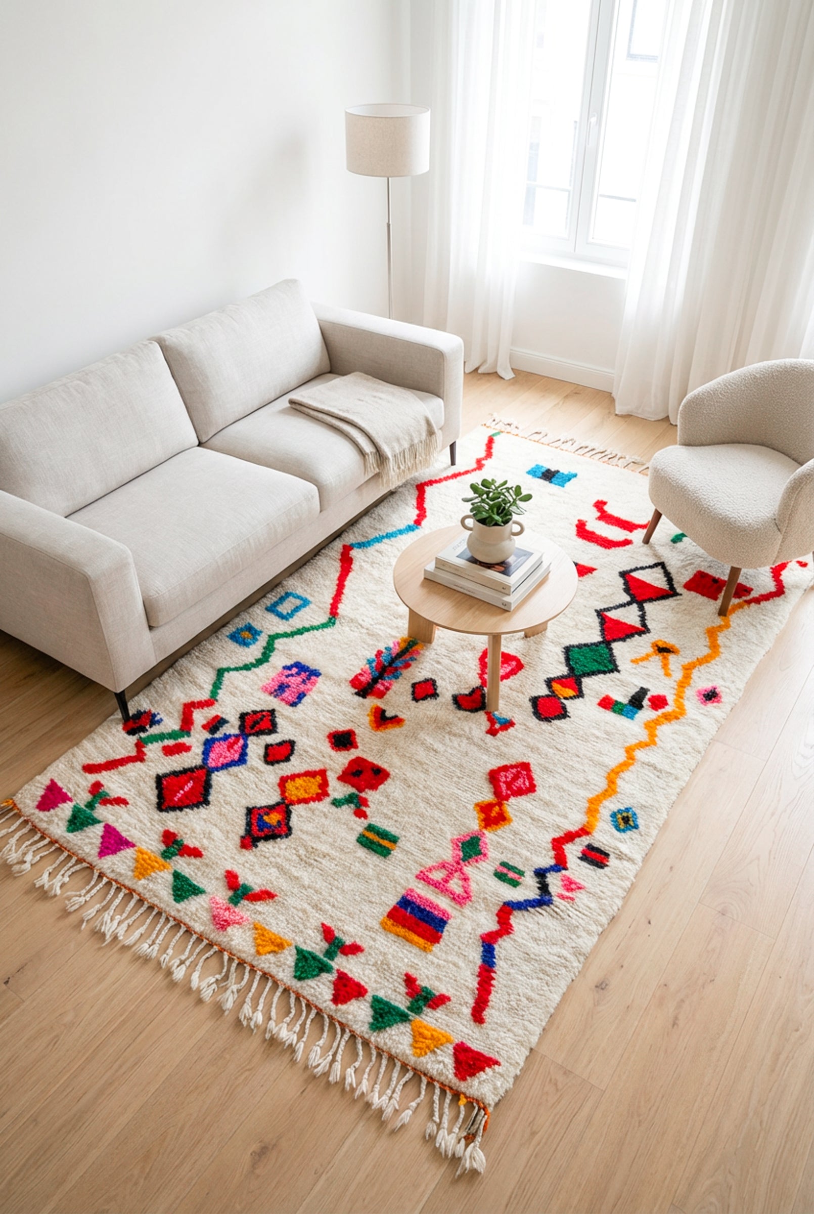 Colorful Berber carpet - n°616