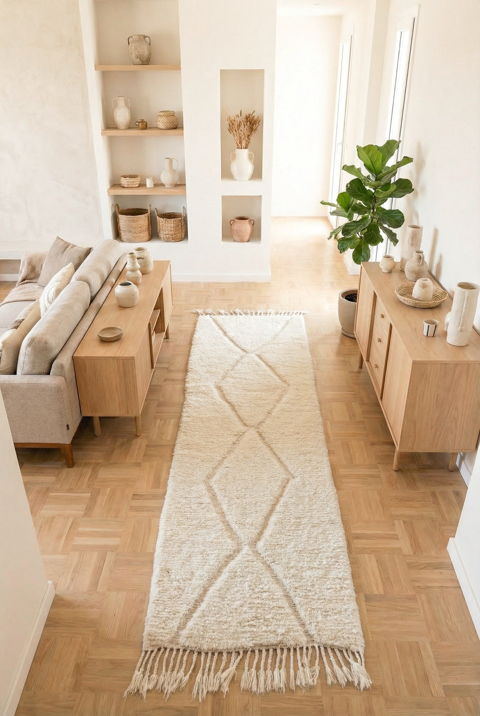 Tappeto passatoia Beni Ouarain 86 x 263 cm - n°2265