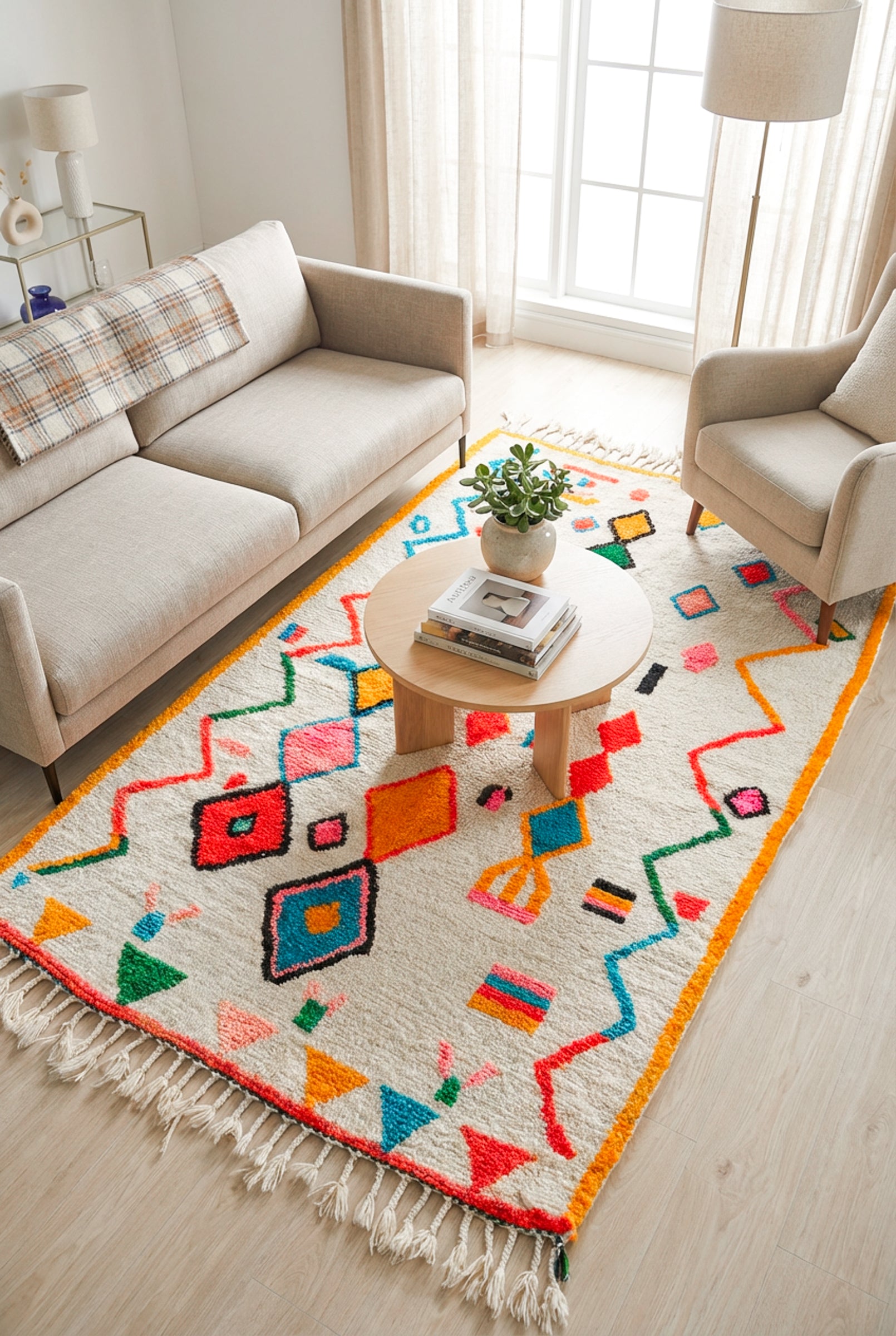 Colorful Berber rug 153 x 274 cm - No. 2371