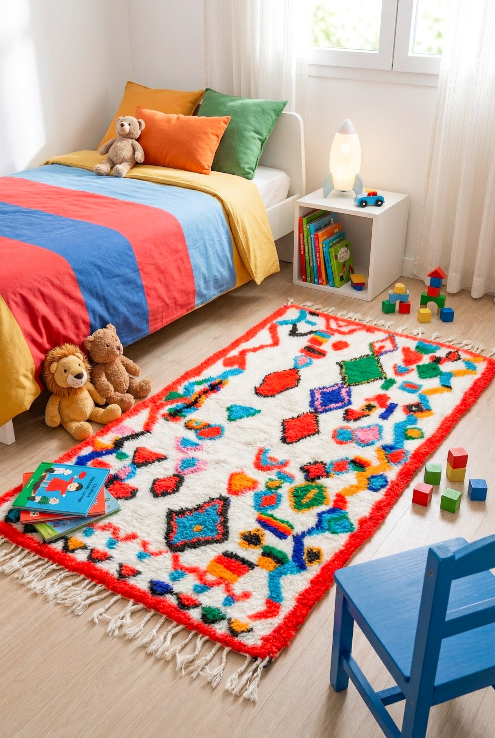 Tappeto berbero colorato 95 x 180 cm - n°2427