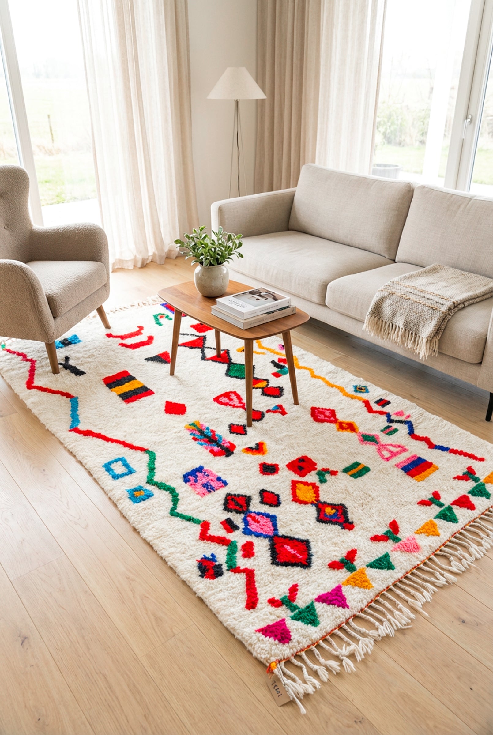 Tapis berbère coloré 149 x 281 cm - n°2201