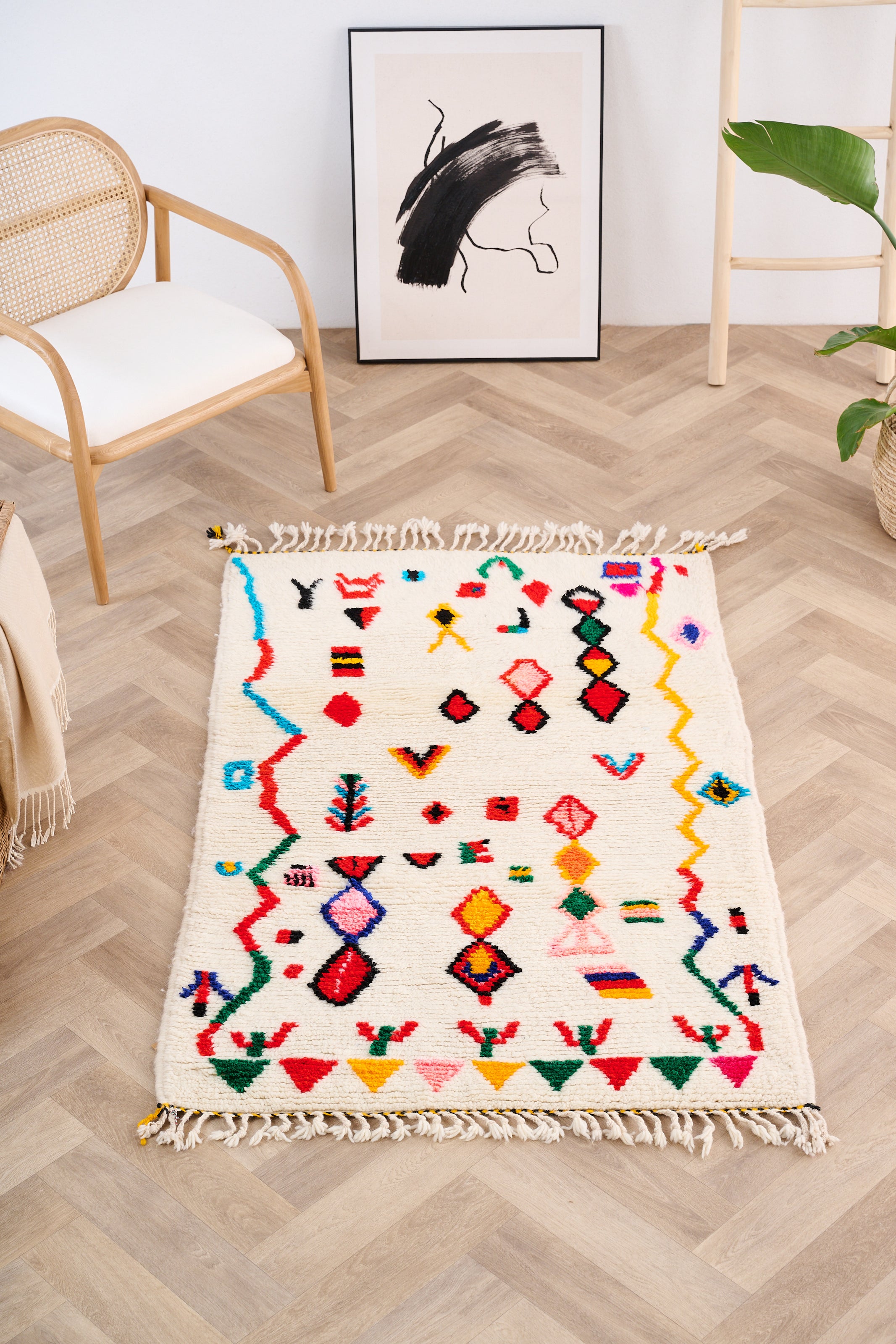 Colorful Berber rug 102 x 175 cm - n°1052