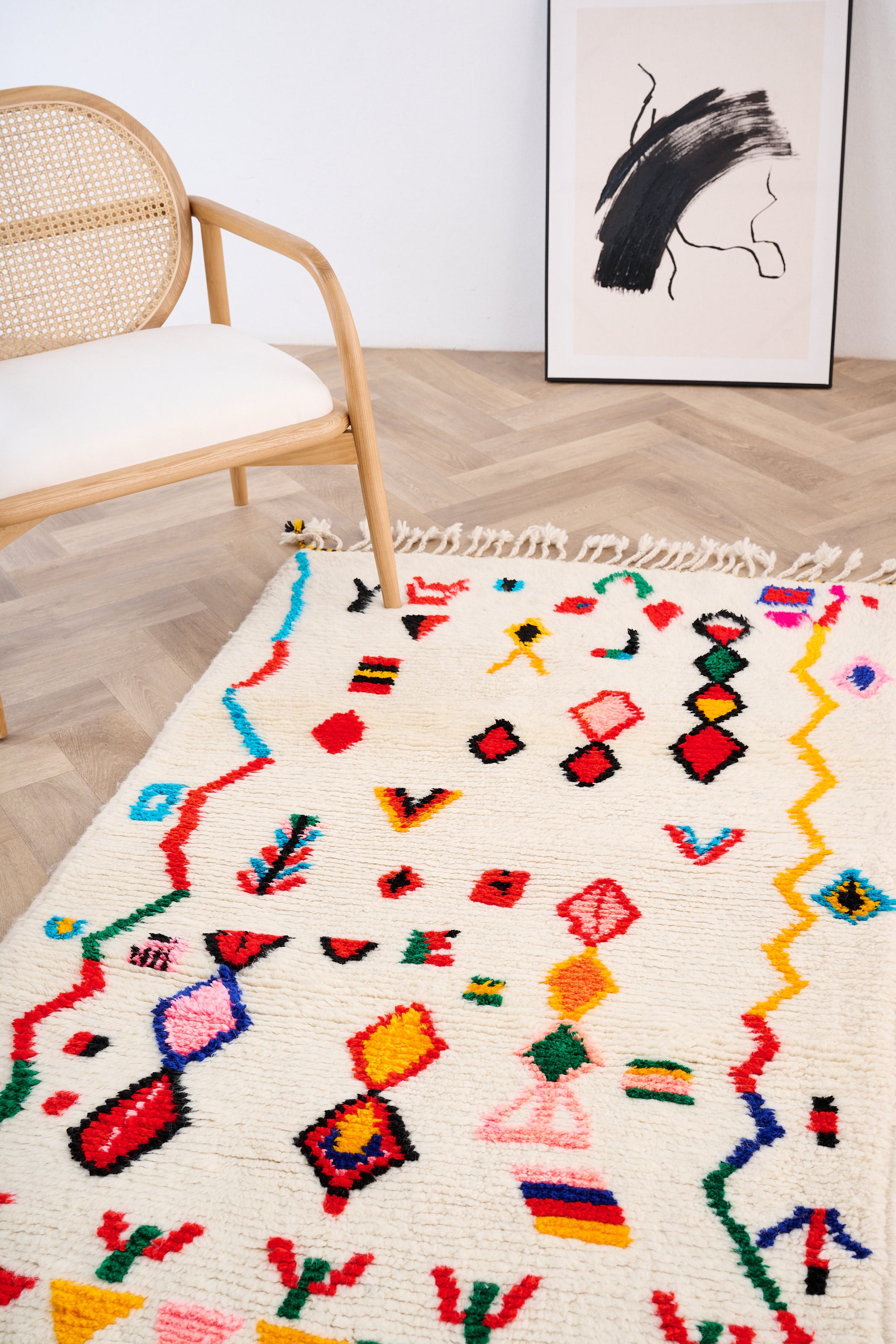 Colorful Berber rug 102 x 175 cm - n°1052