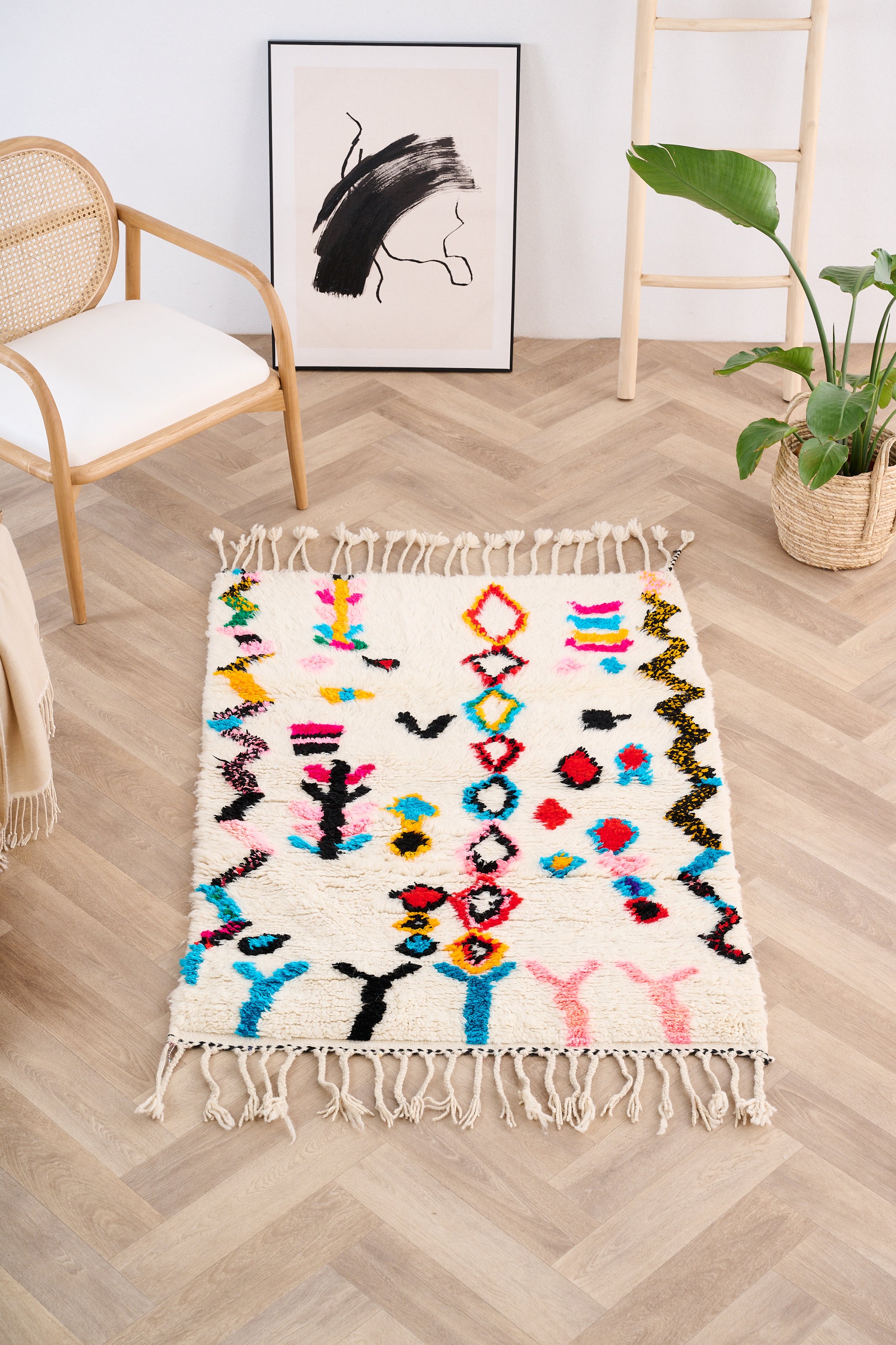 Colorful Berber rug 98 x 150 cm - n°1073