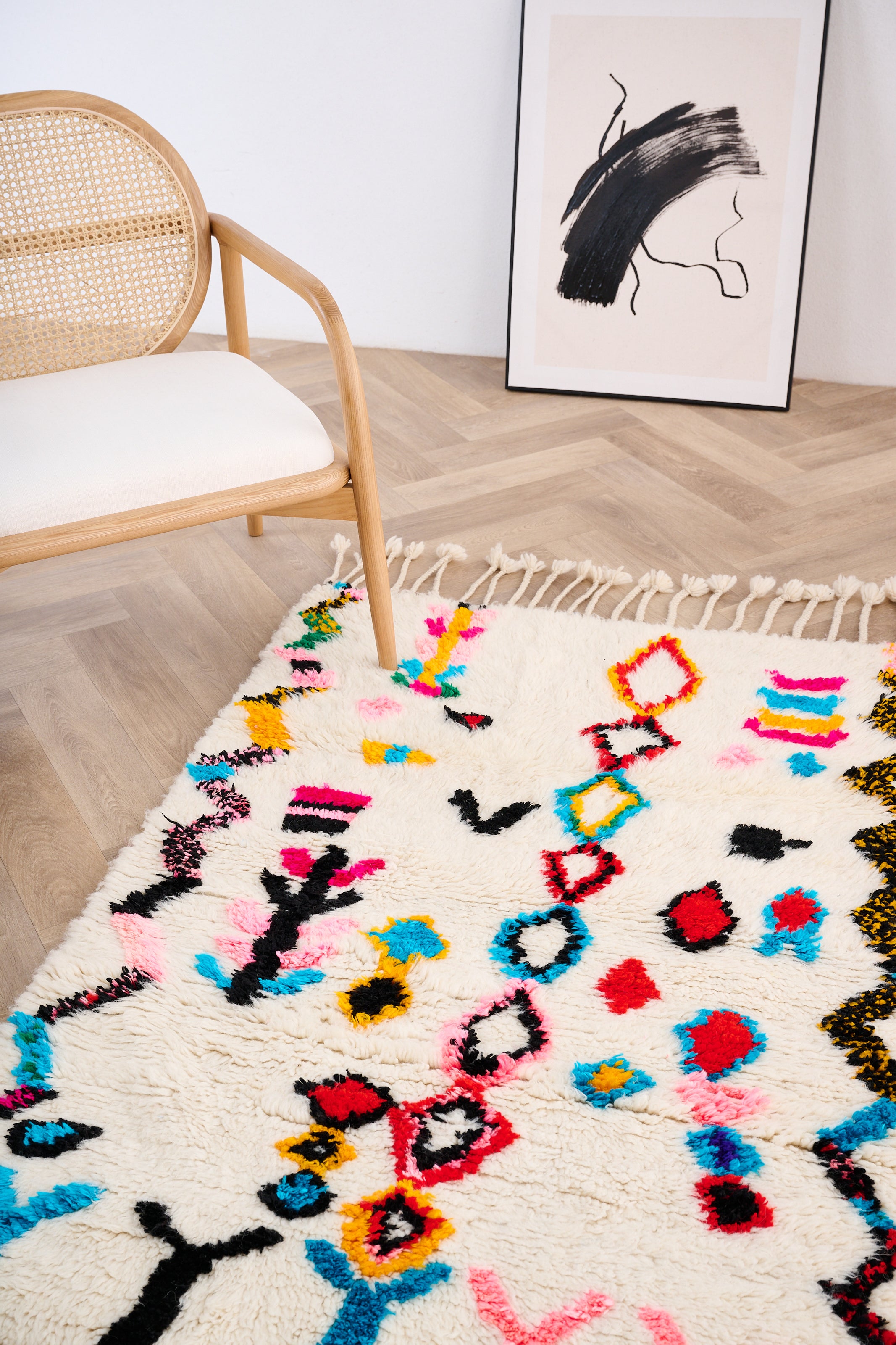 Colorful Berber rug 98 x 150 cm - n°1073