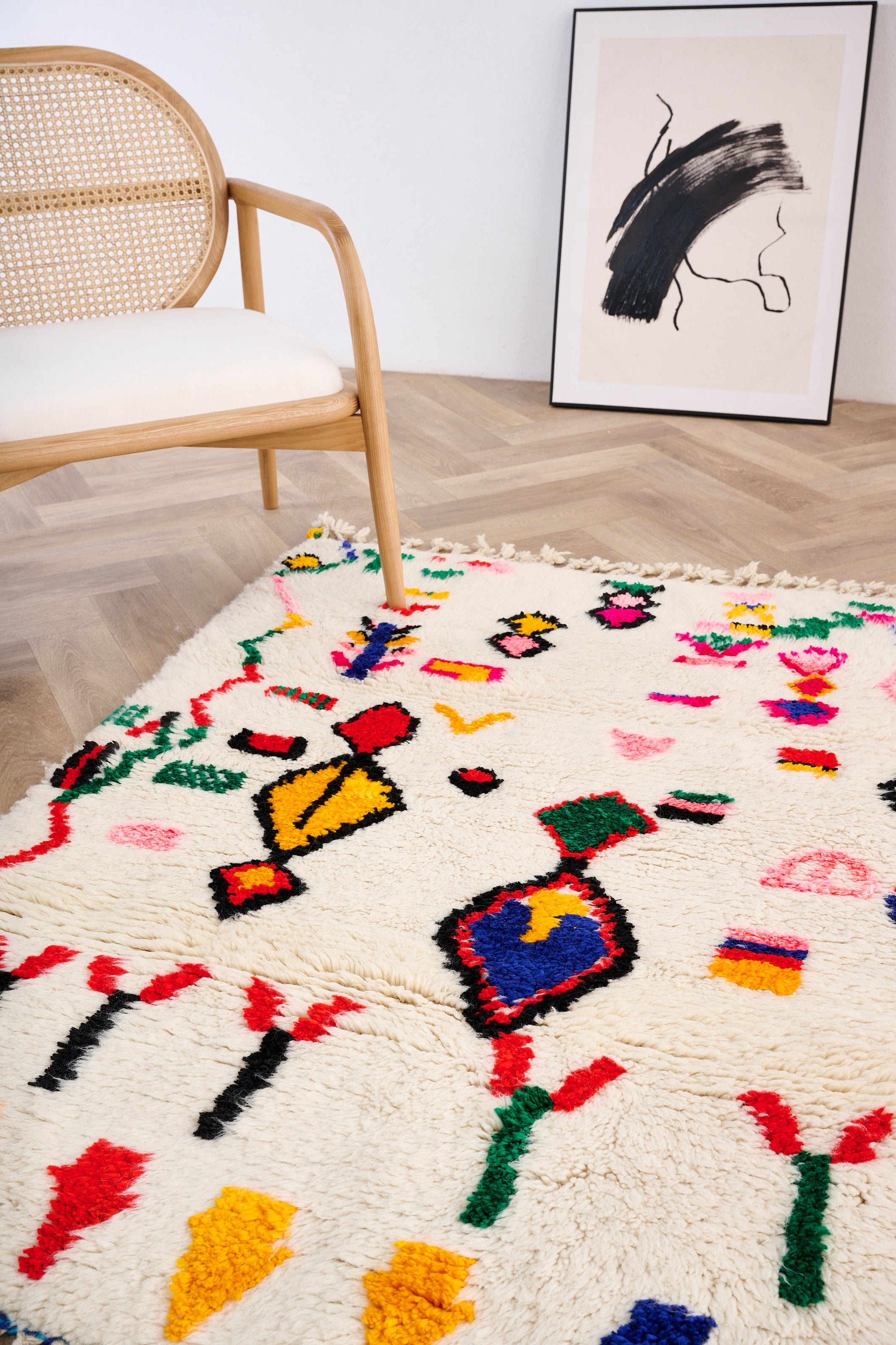 Colorful Berber rug 104 x 150 cm - n°1076