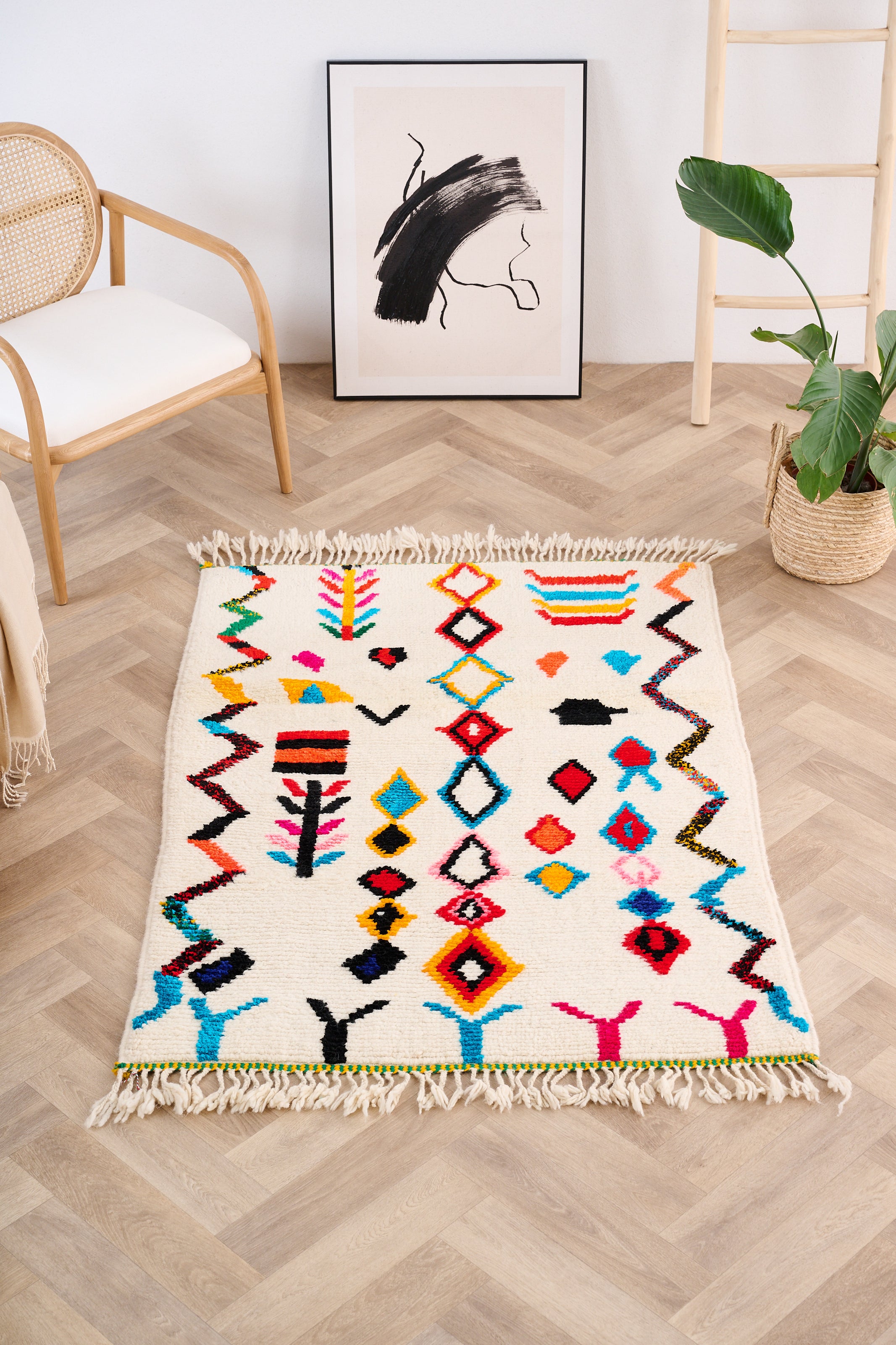 Colorful Berber rug 108 x 168 cm - n°1079