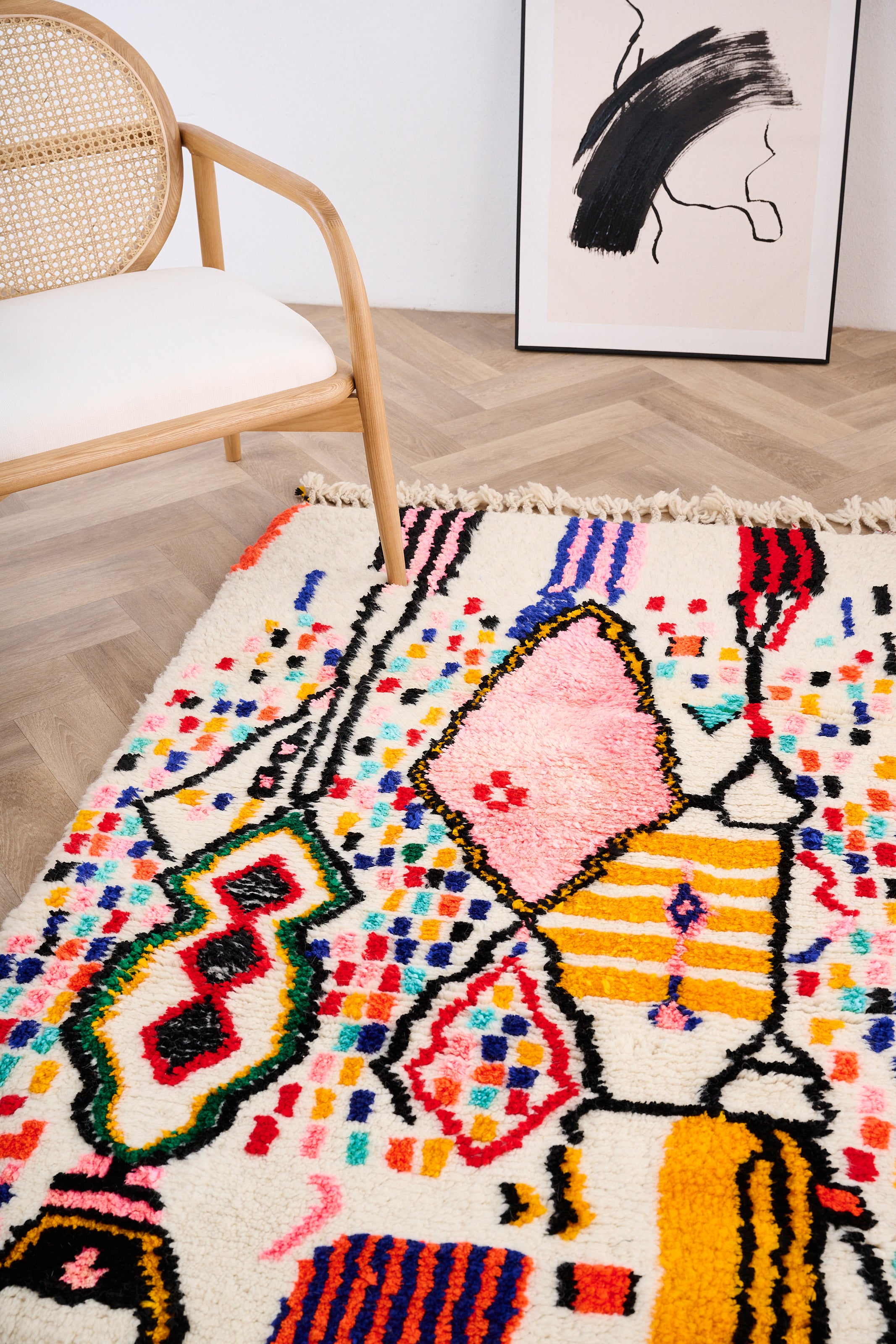 Colorful Berber rug 104 x 168 cm - n°1096