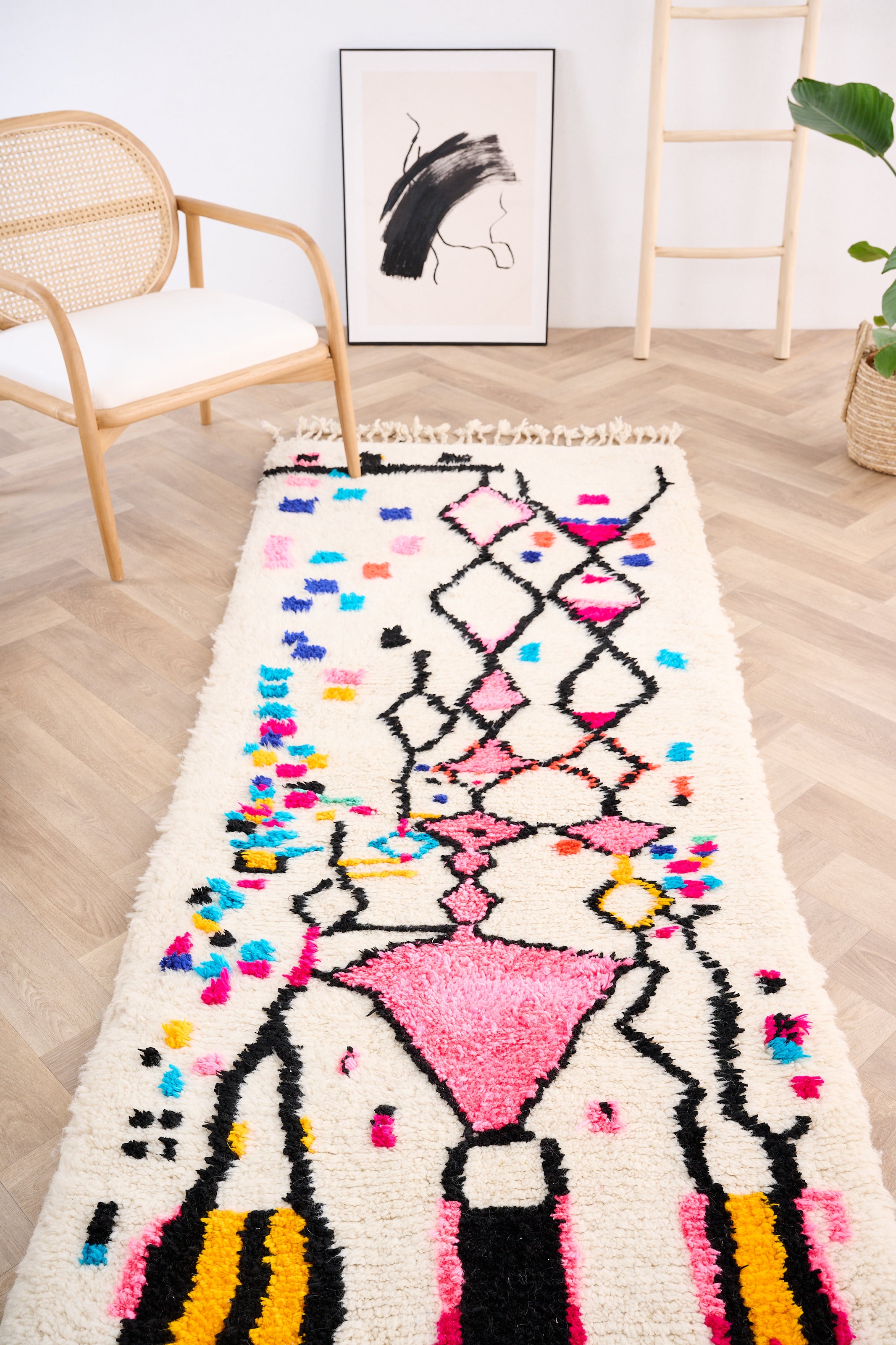 Tapis de couloir coloré 90 x 248 cm - n°1382