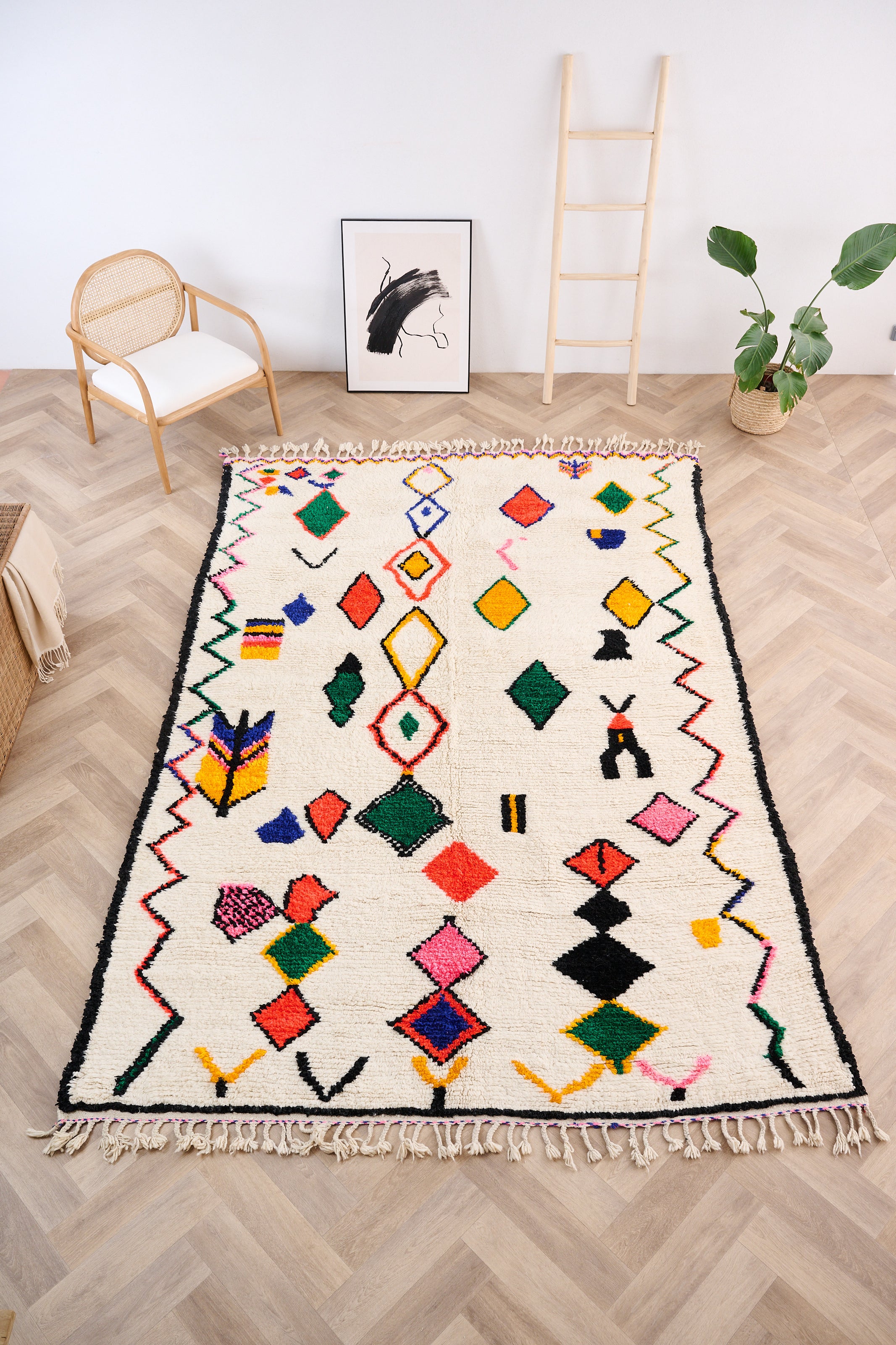 Colorful Berber rug 205 x 323 cm - n°1413